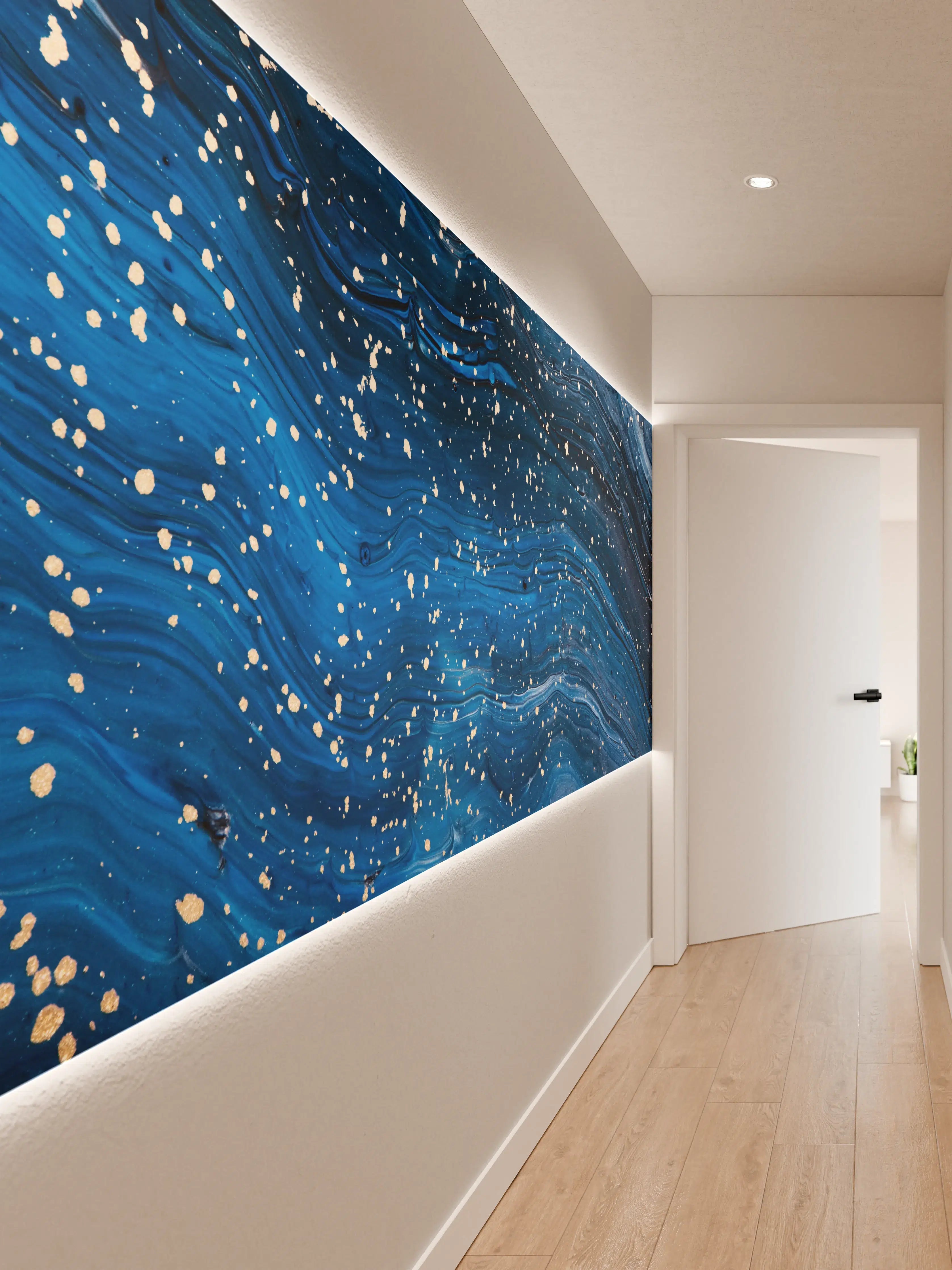 Wandverkleidung Flur - Wellen und Meeresrauschen