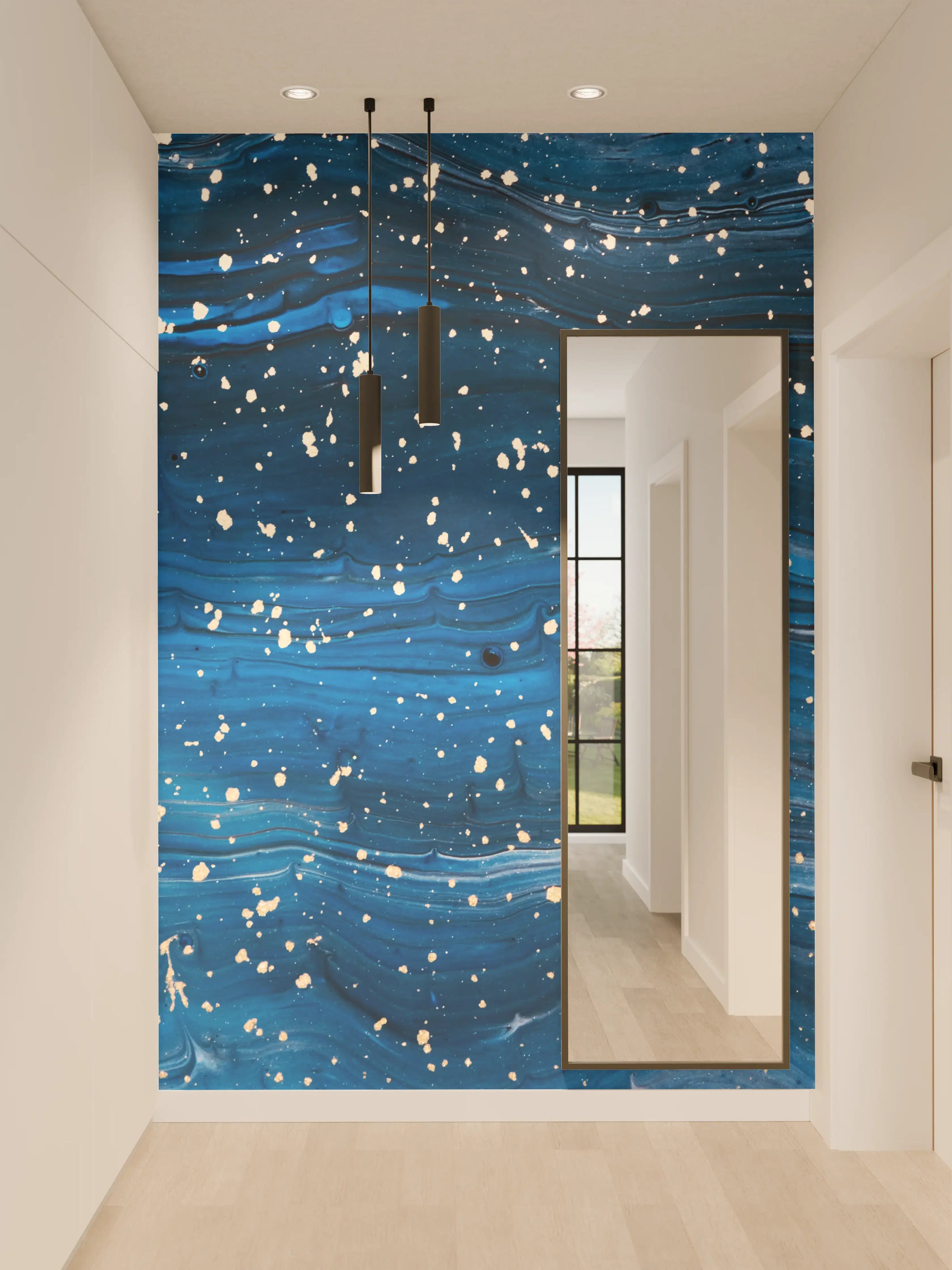 Wandverkleidung Flur - Wellen und Meeresrauschen