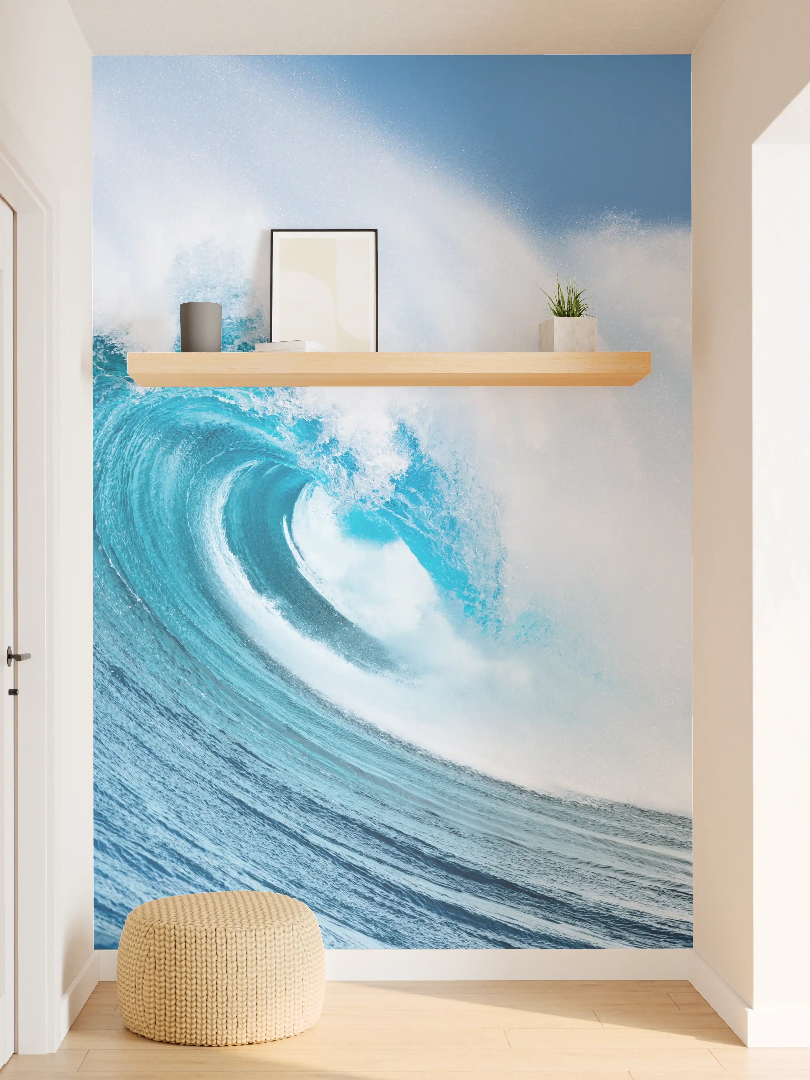 Wandverkleidung Flur - Wellenreiten am Meer