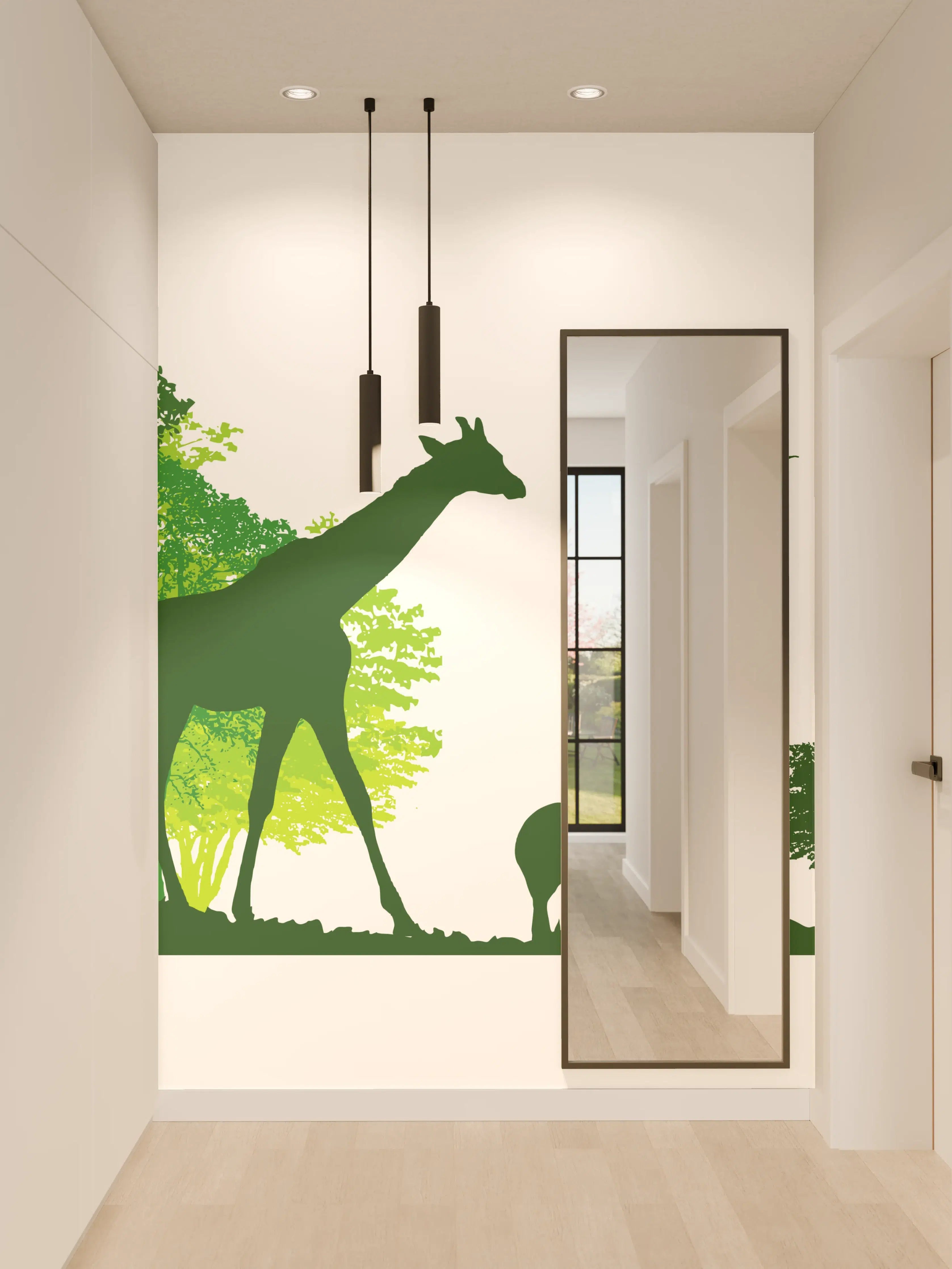Wandverkleidung Flur - Wilde Tiere