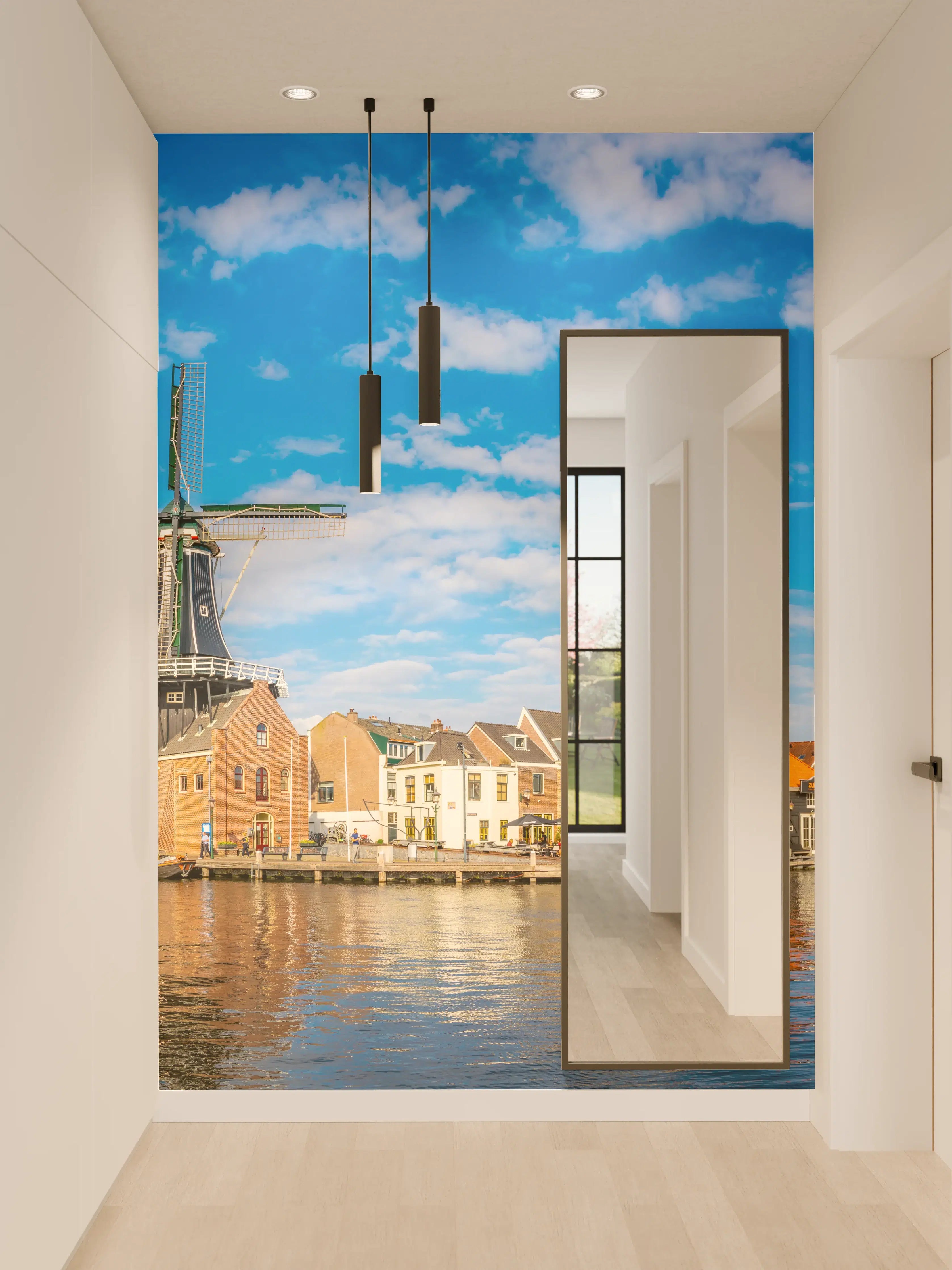 Wandverkleidung Flur - Windmühle in Haarlem