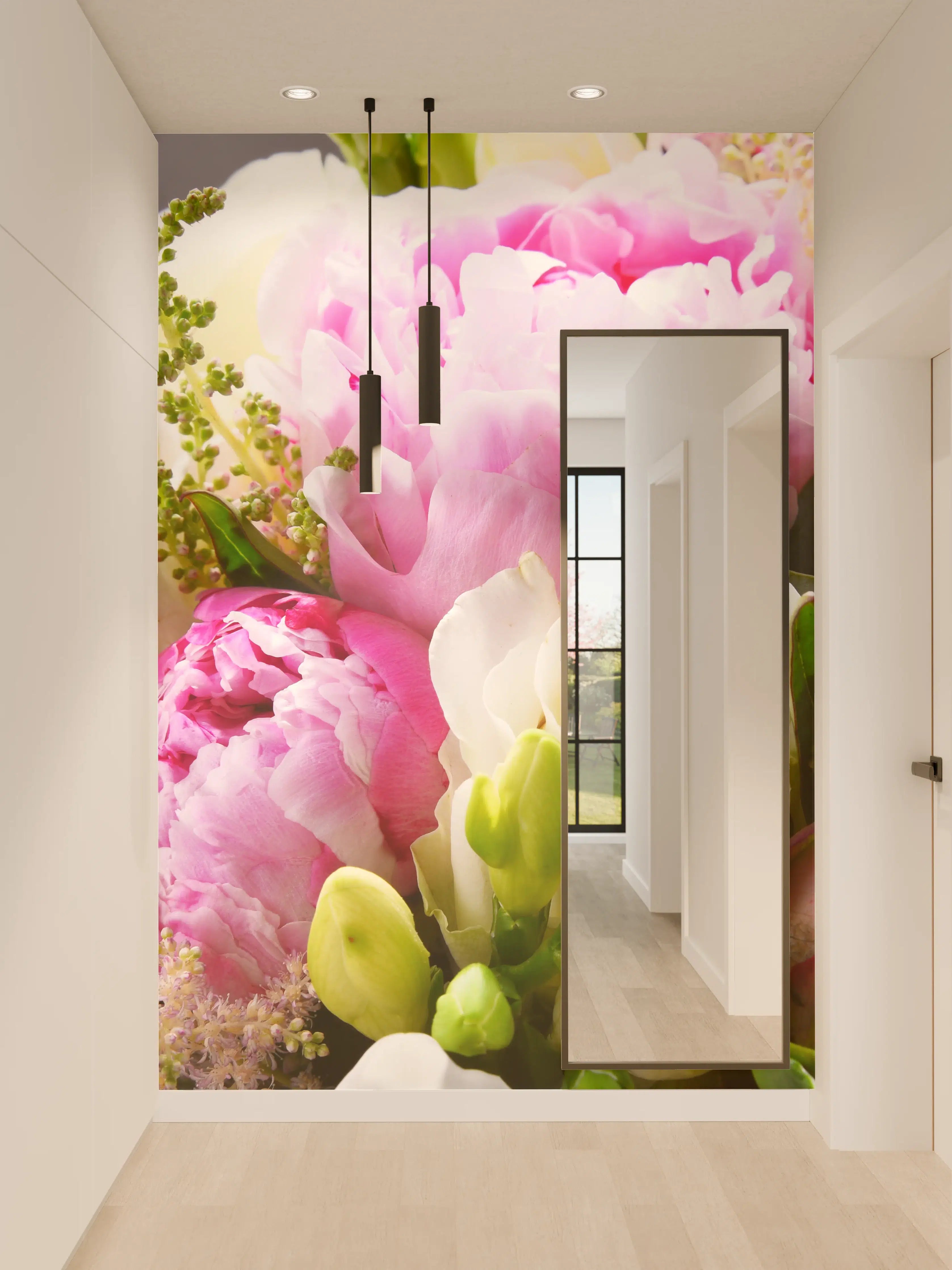 Wandverkleidung Flur - Wunderschöne Blumenarrangement