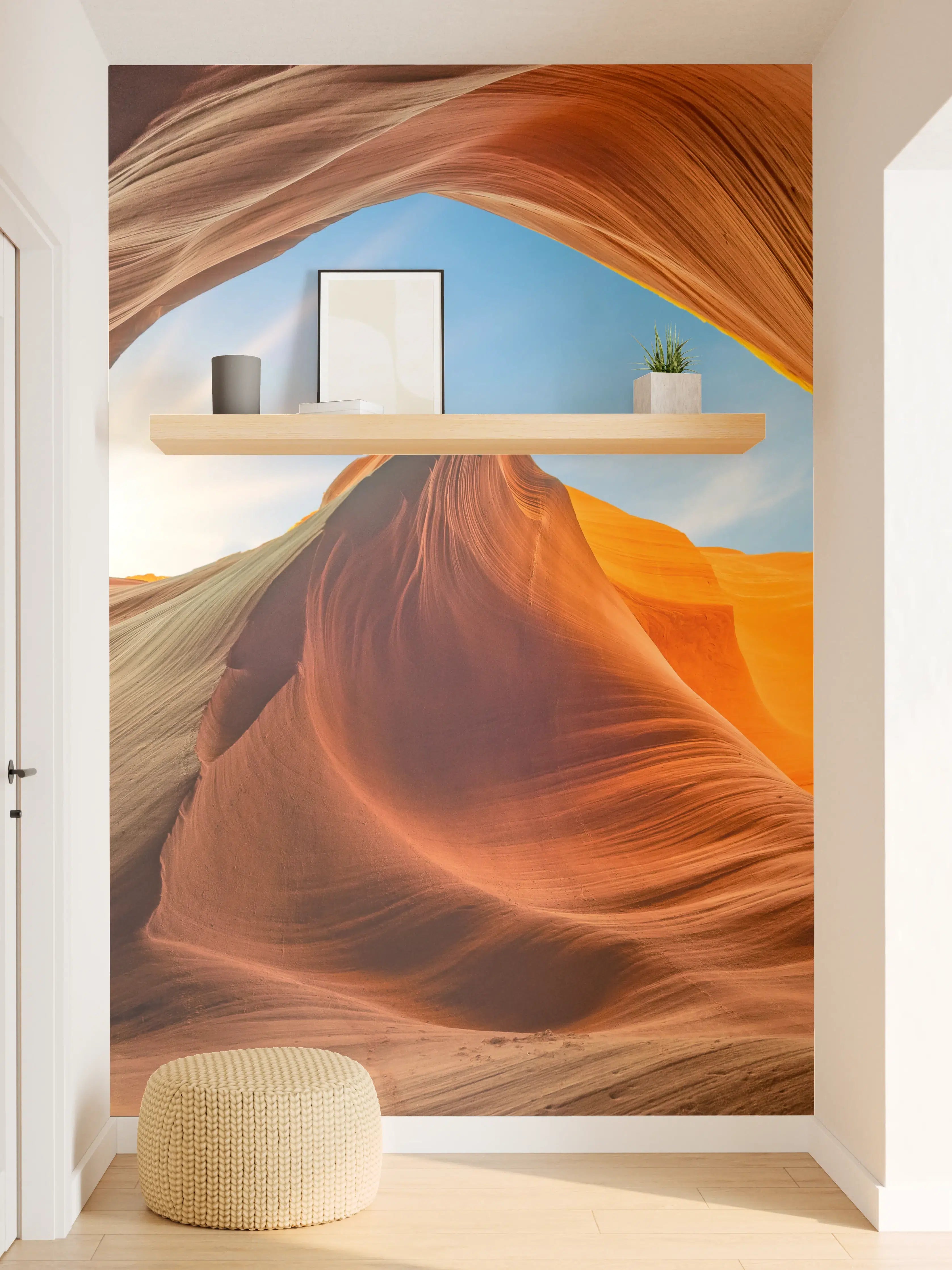 Wandverkleidung Flur - Wunderschöner Sonnenaufgang im antiken Slot Canyon