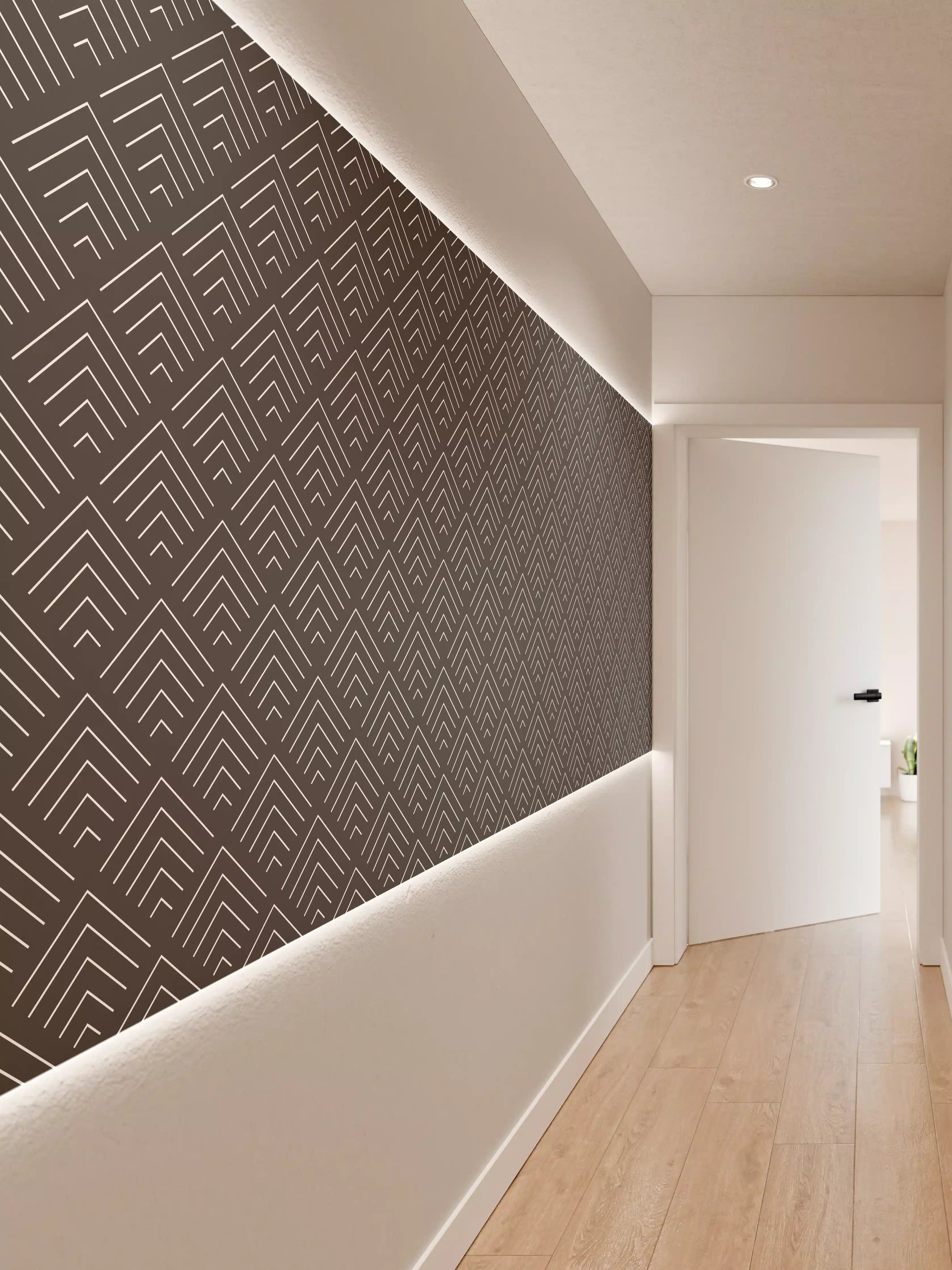 Wandverkleidung Flur - Zeitlose Graue Wandkunst in Weiß