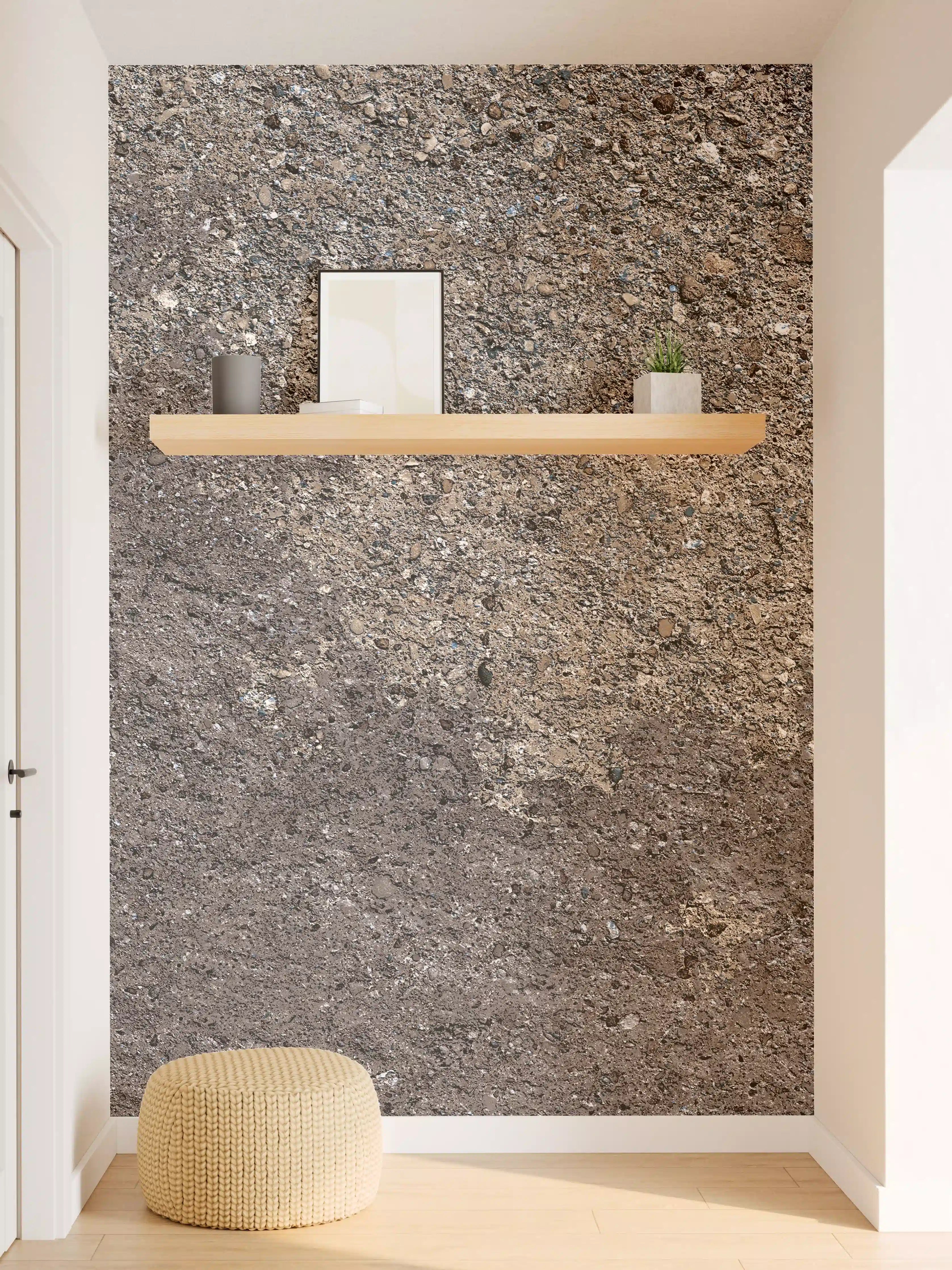 Wandverkleidung Flur - Zeitlose Graustöne in Weißstein-Optik