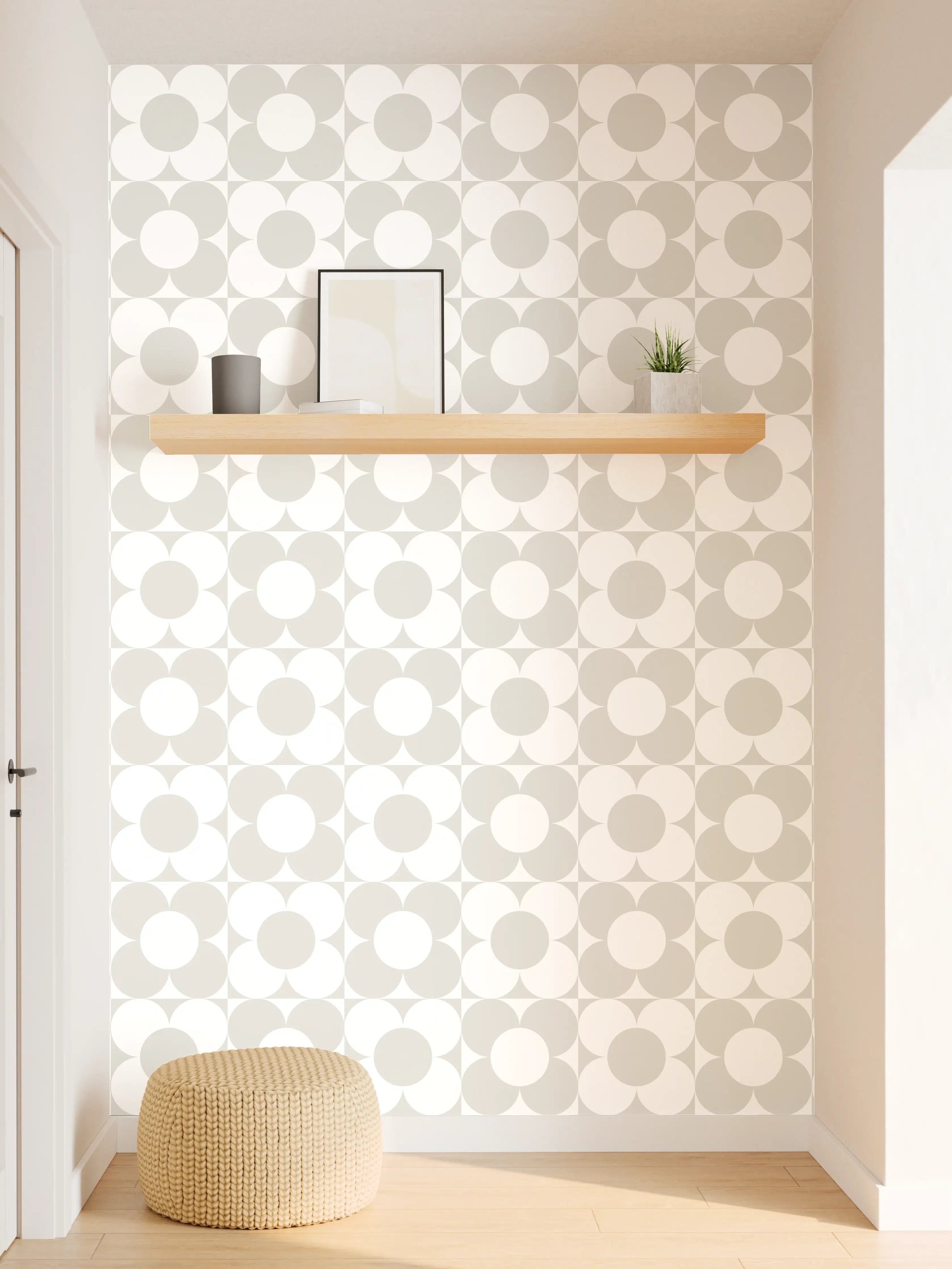 Wandverkleidung Flur - Zeitlose Grautrends in Geometrischer Wandkunst
