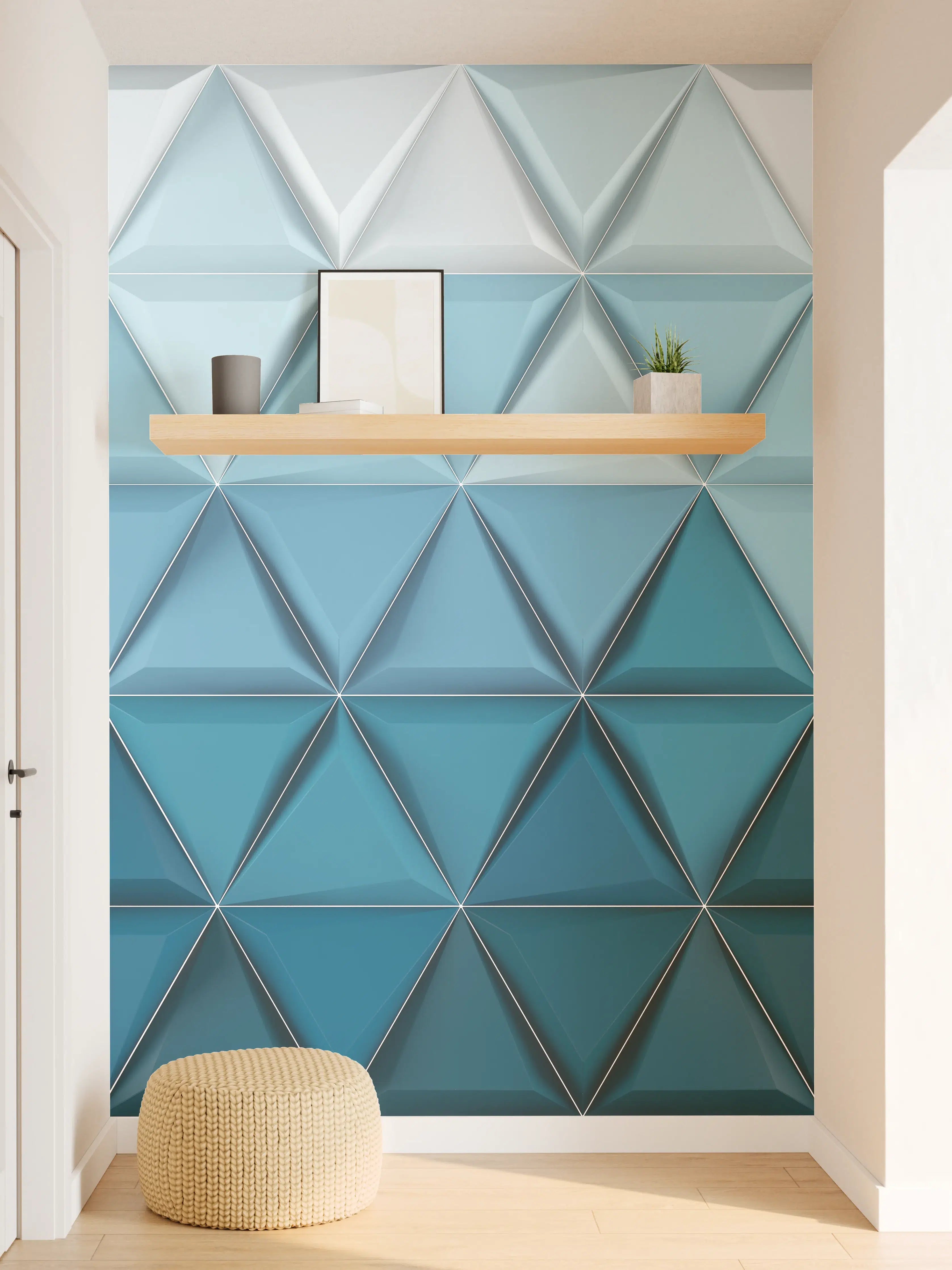 Wandverkleidung Flur - Zeitlose Grauwand-Designs in moderner Geometrie