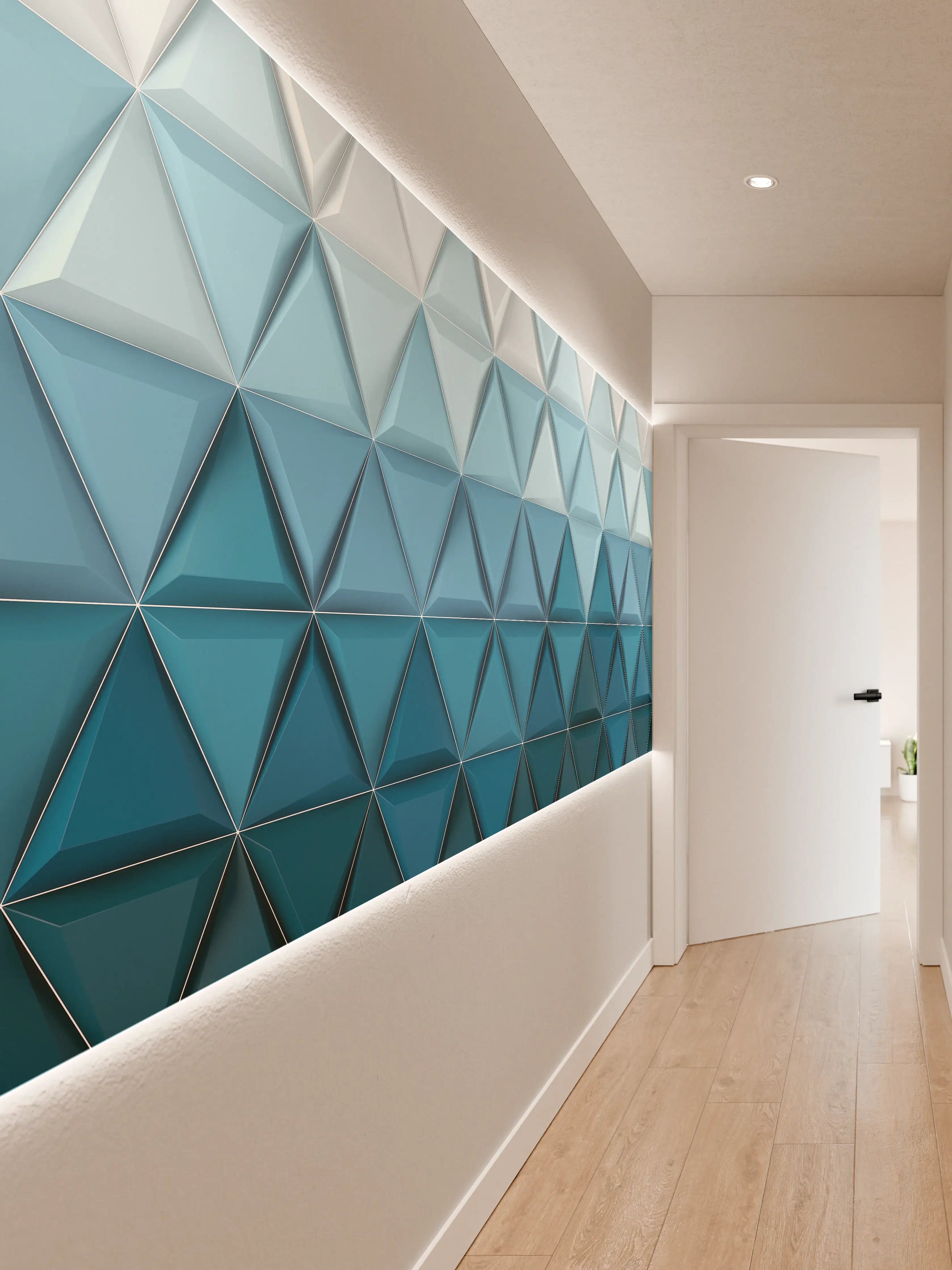 Wandverkleidung Flur - Zeitlose Grauwand-Designs in moderner Geometrie