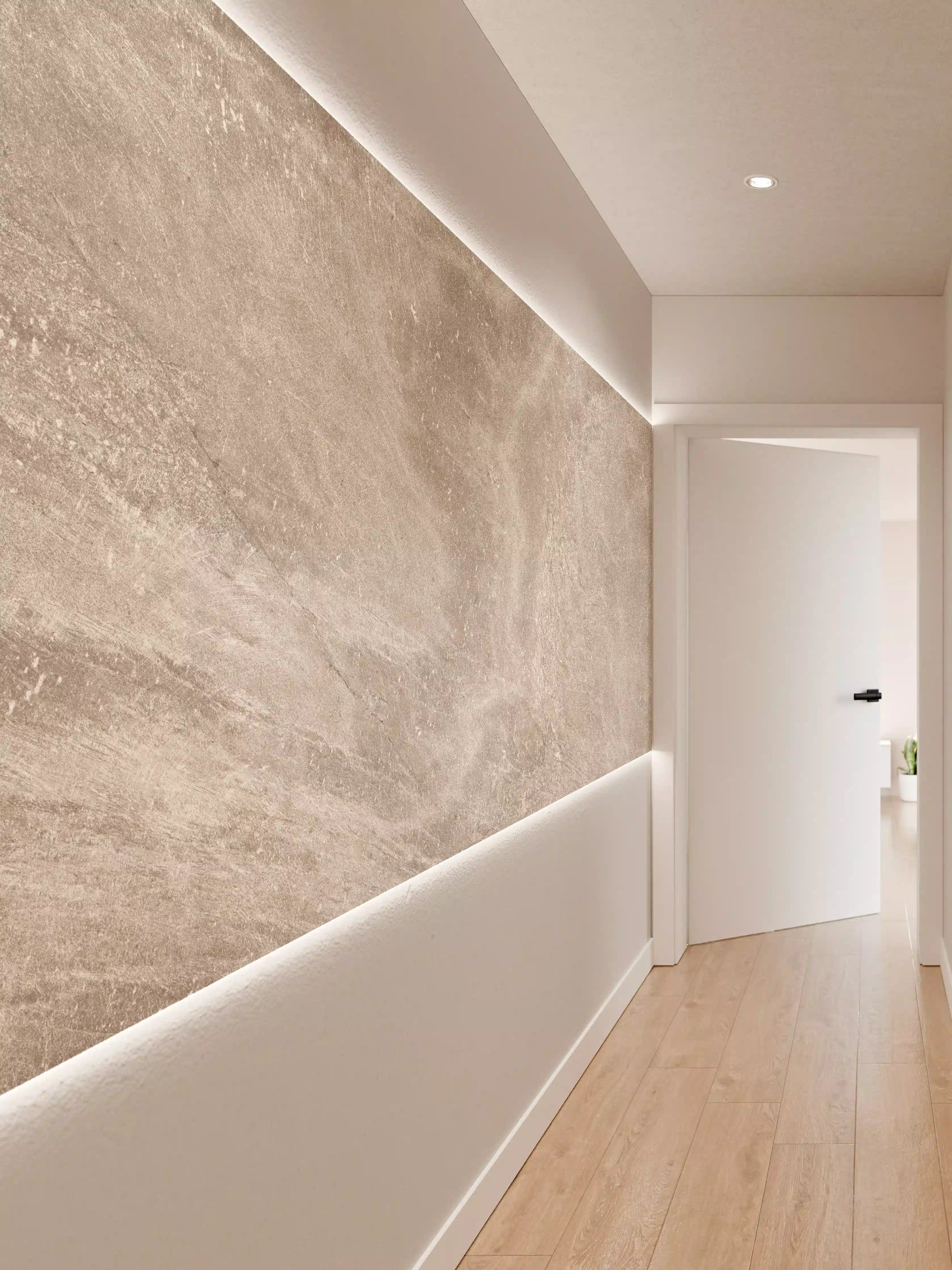 Wandverkleidung Flur - Zement Textur