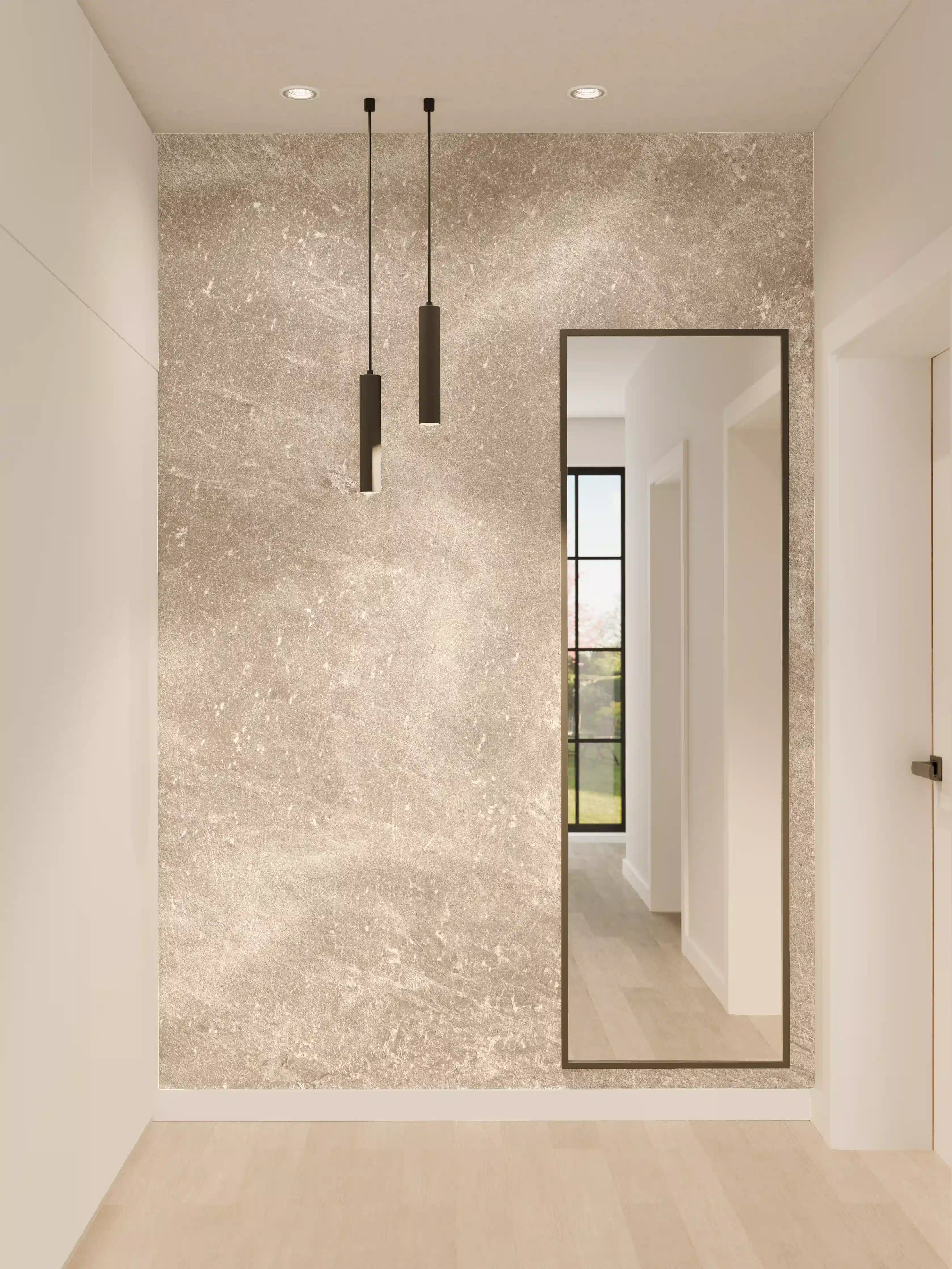 Wandverkleidung Flur - Zement Textur