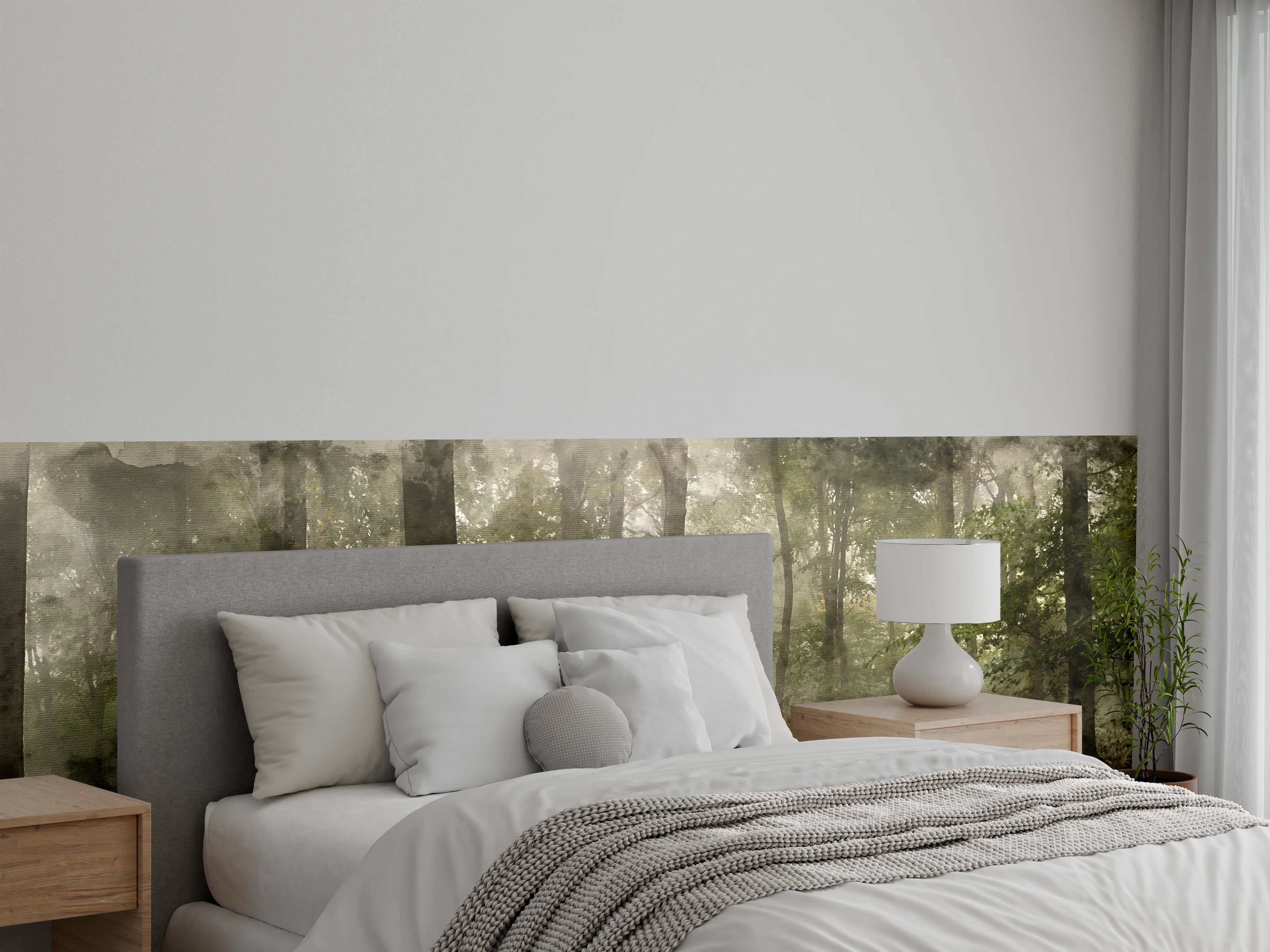 Wandverkleidung Schlafzimmer - Digitale Aquarellmalerei - von Wendo