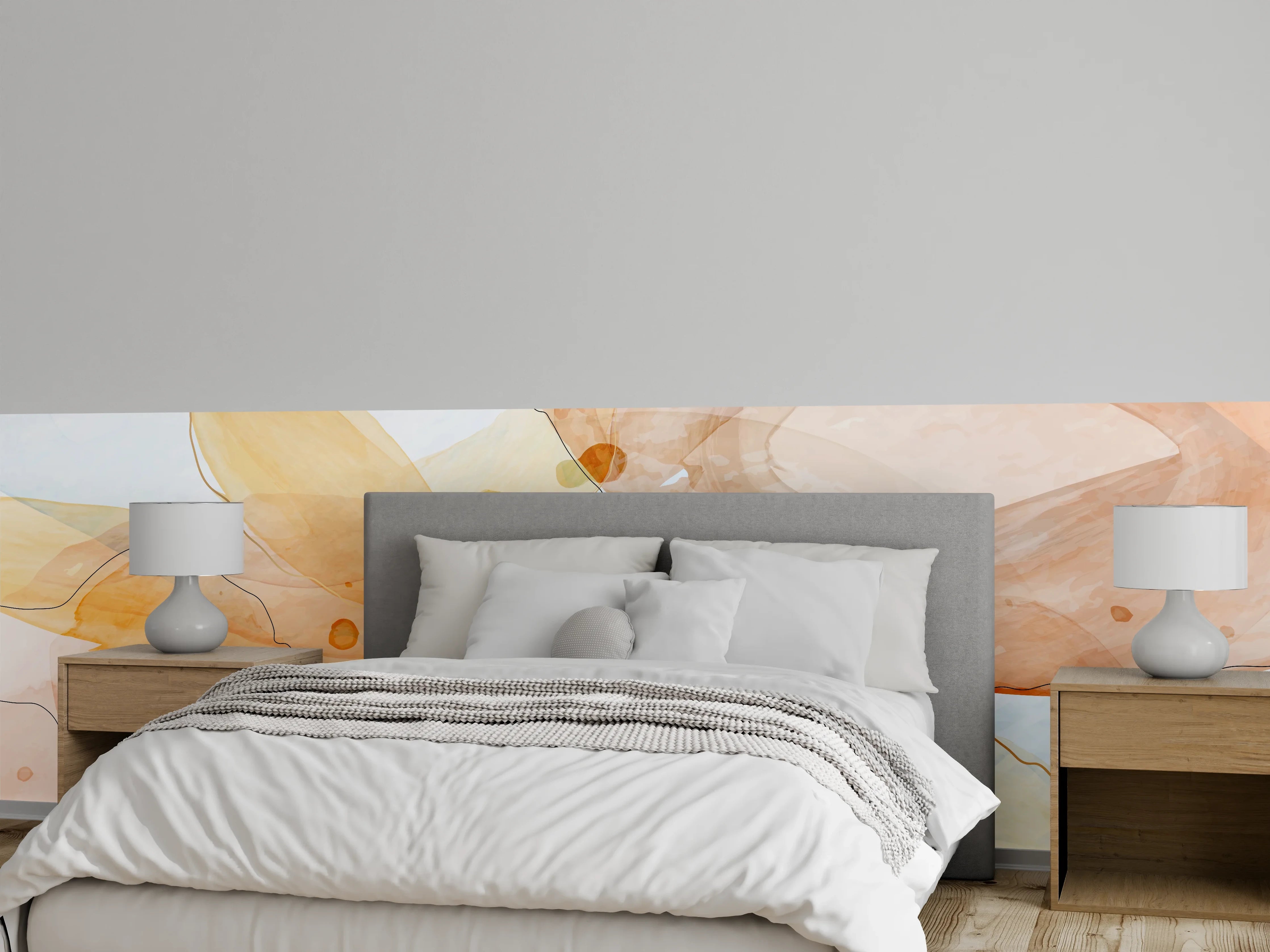 Wandverkleidung Schlafzimmer - Abstrakte Aquarellfarbtextur