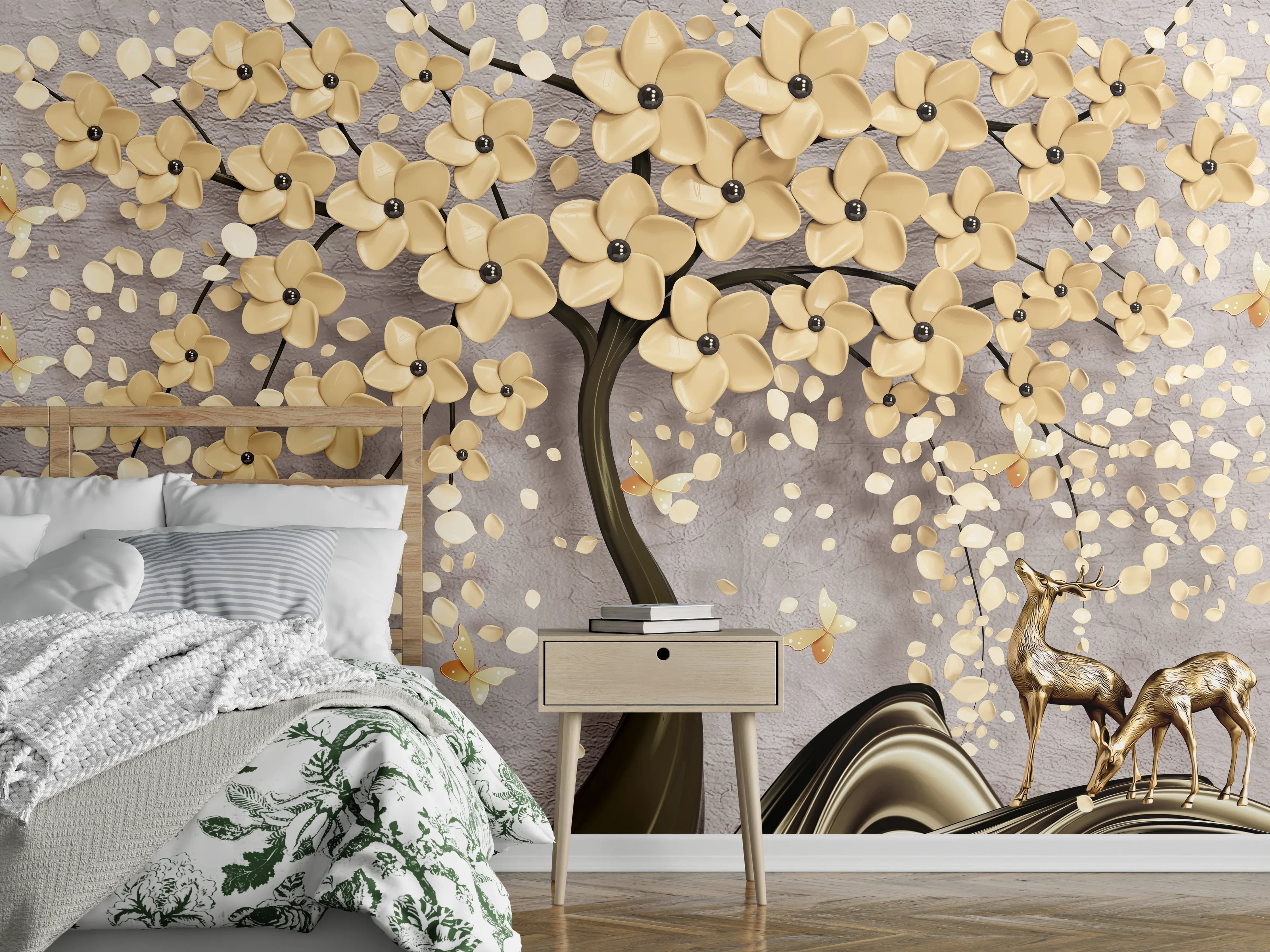 Wandverkleidung Schlafzimmer - Abstrakte Baum Struktur