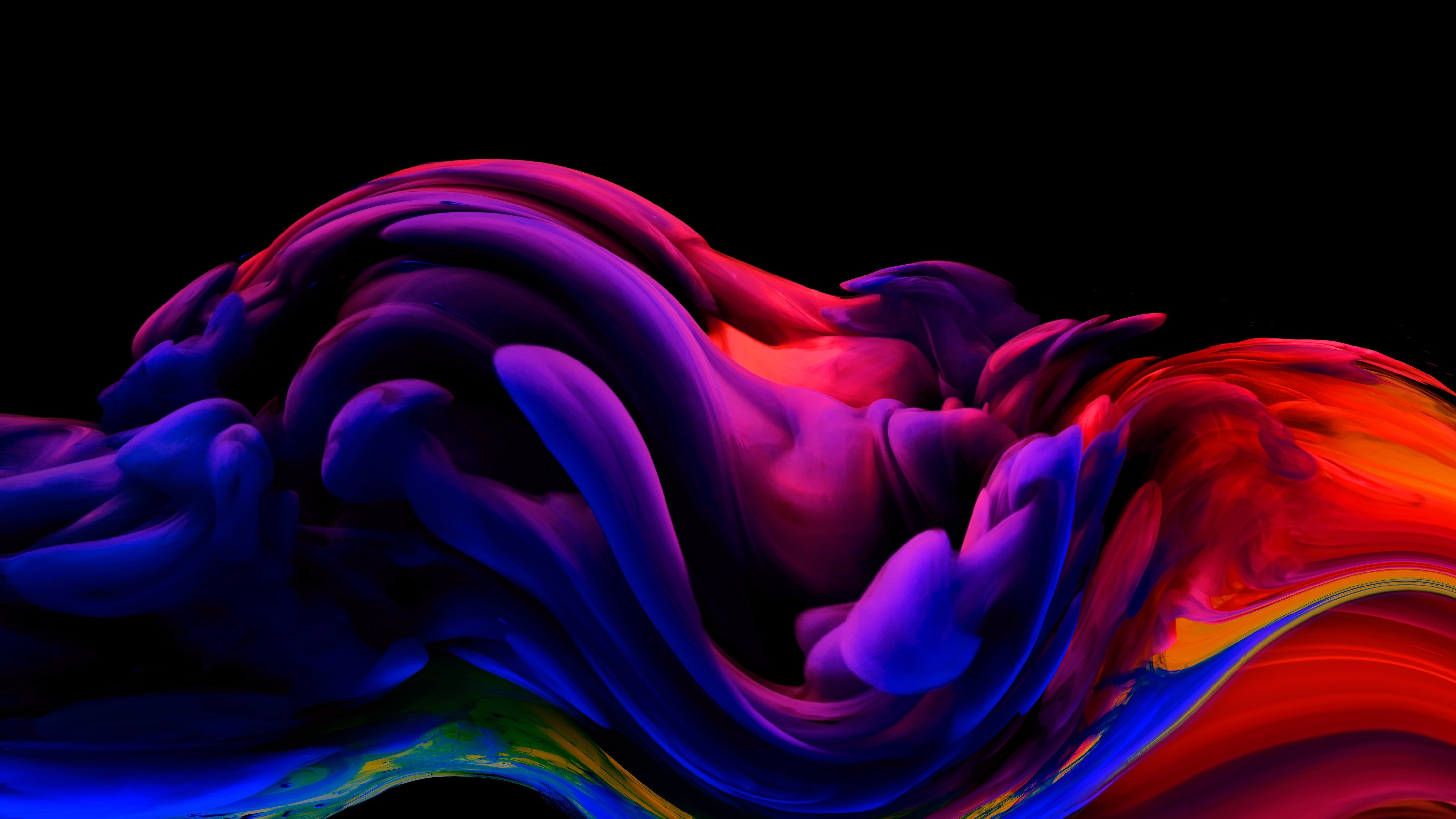 Wandverkleidung Schlafzimmer-Abstrakte Farbexplosion: Lila, Rot, Schwarz