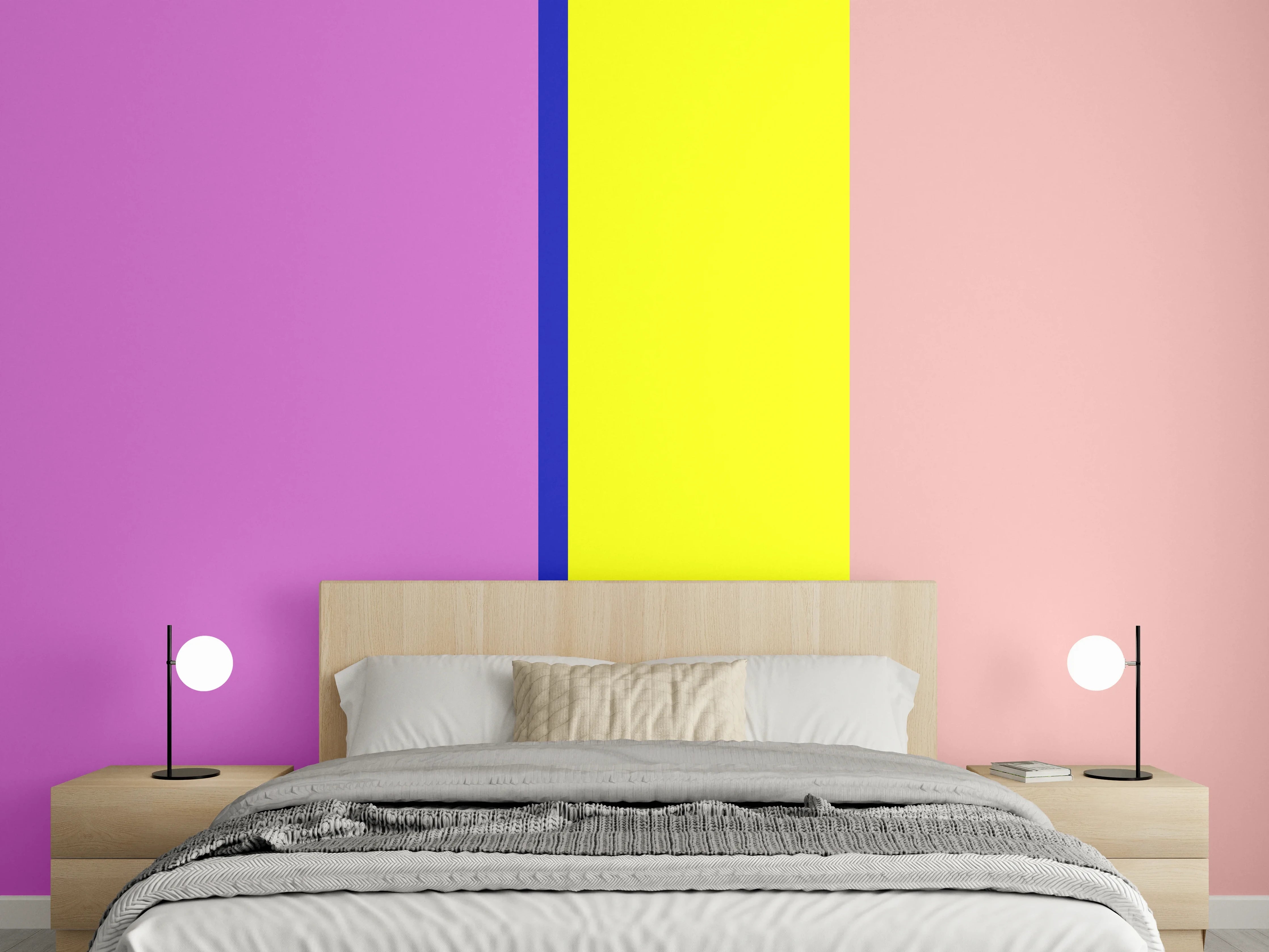 Wandverkleidung Schlafzimmer - Abstrakte Farbflächen Modern