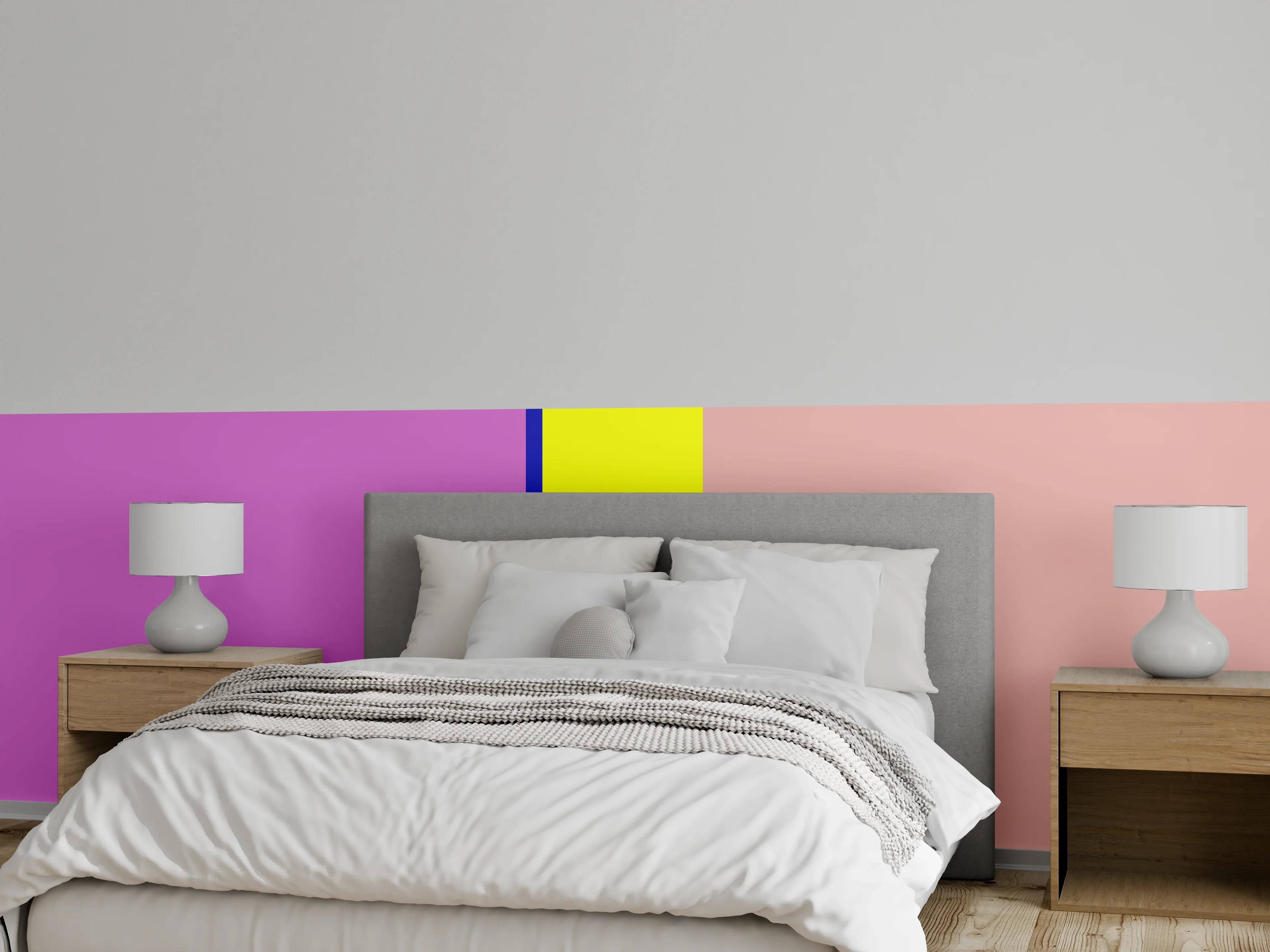 Wandverkleidung Schlafzimmer - Abstrakte Farbflächen Modern