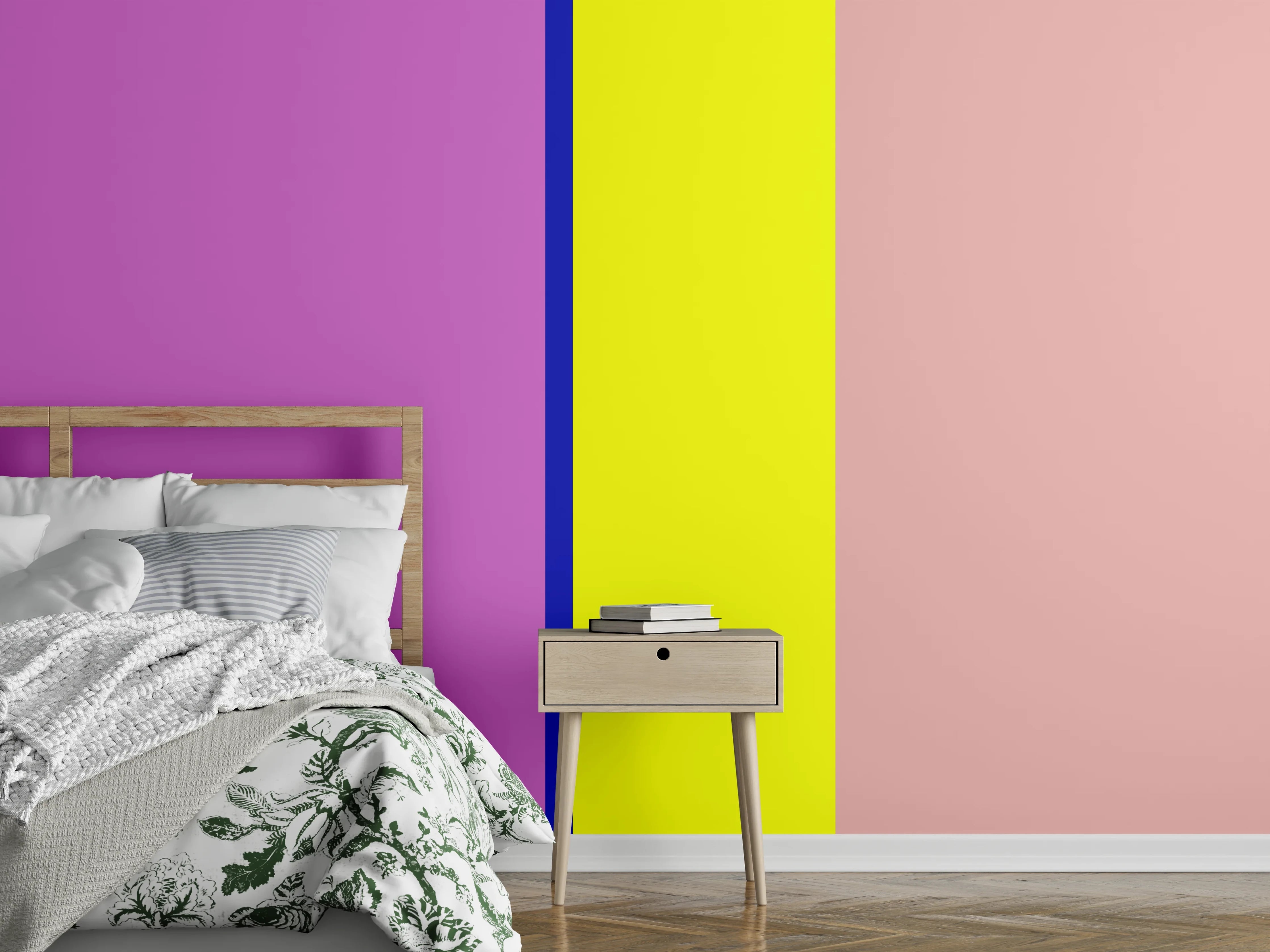 Wandverkleidung Schlafzimmer - Abstrakte Farbflächen Modern
