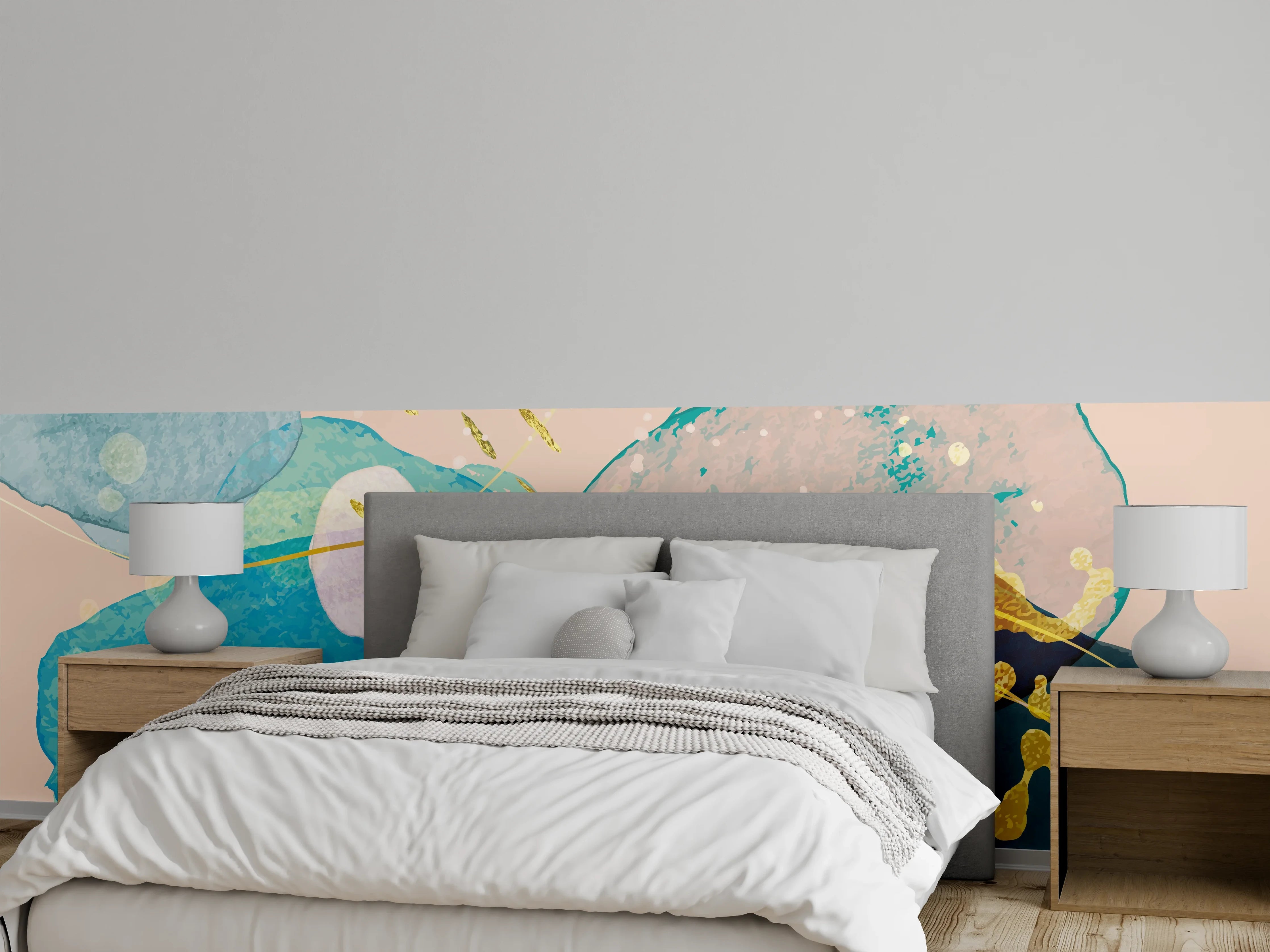 Wandverkleidung Schlafzimmer - Abstrakte Farbkomposition
