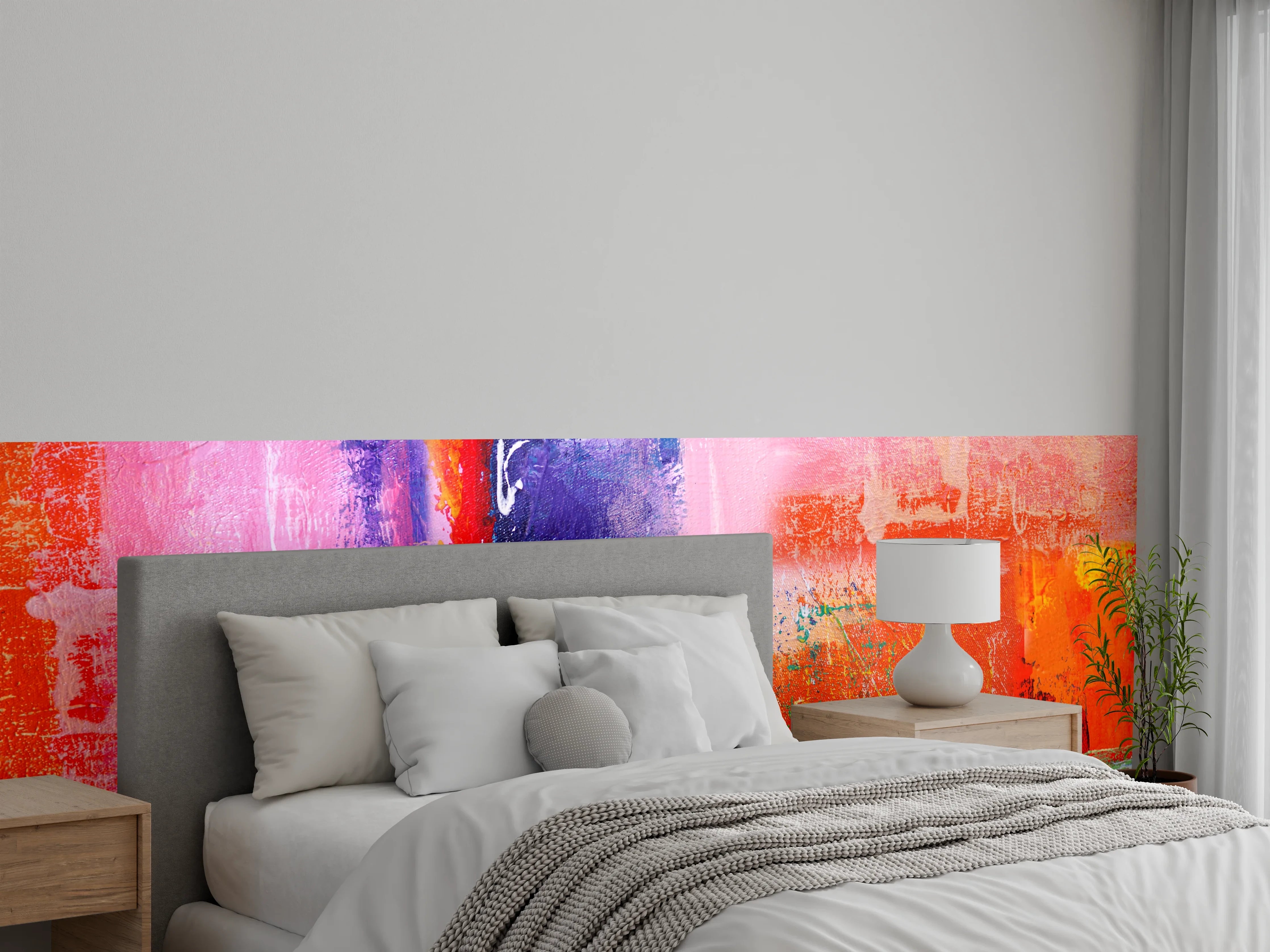 Wandverkleidung Schlafzimmer - Abstrakte Farbkraft für moderne Räume