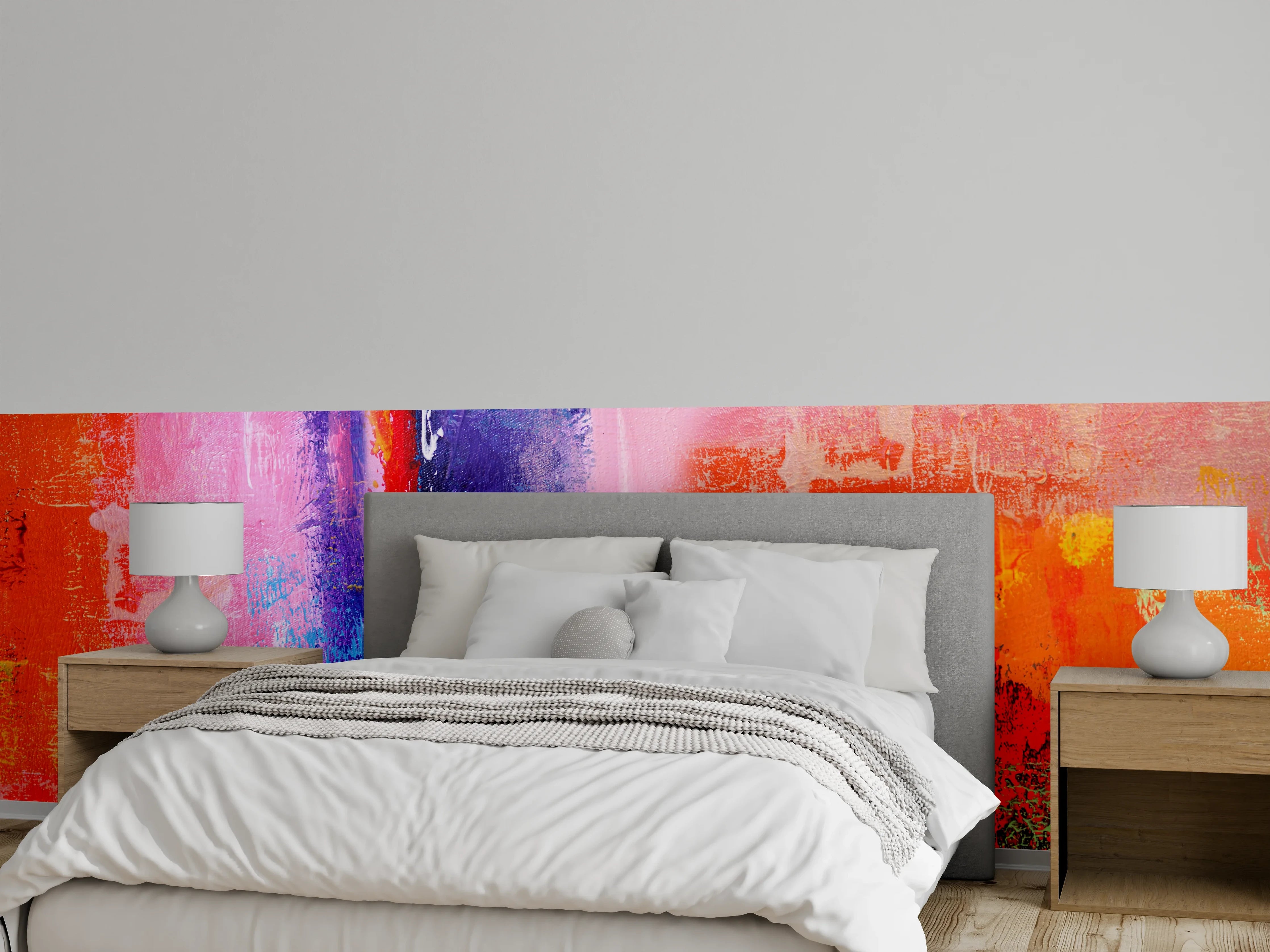 Wandverkleidung Schlafzimmer - Abstrakte Farbkraft für moderne Räume
