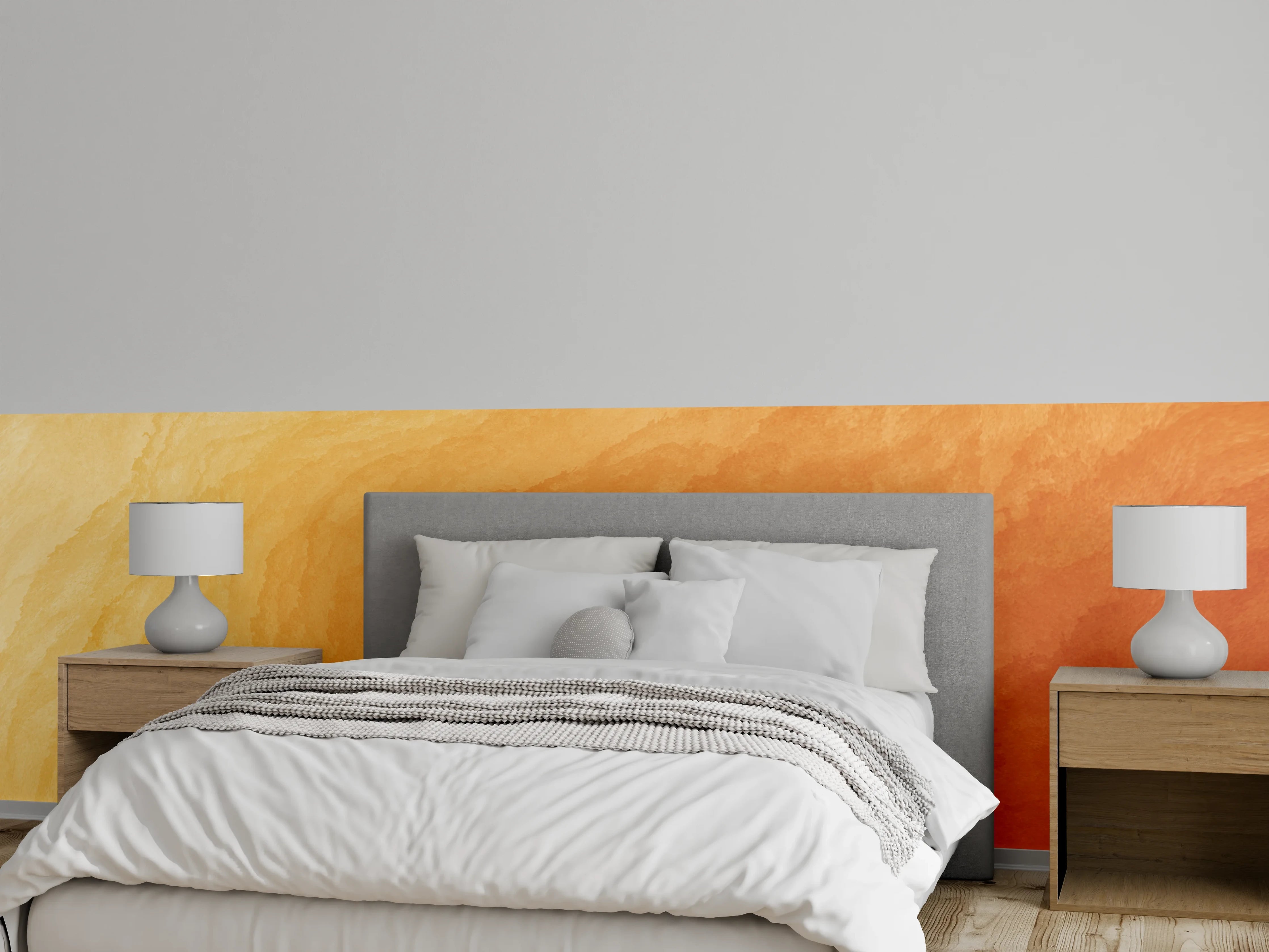 Wandverkleidung Schlafzimmer - Abstrakte Kunst - Aquarell
