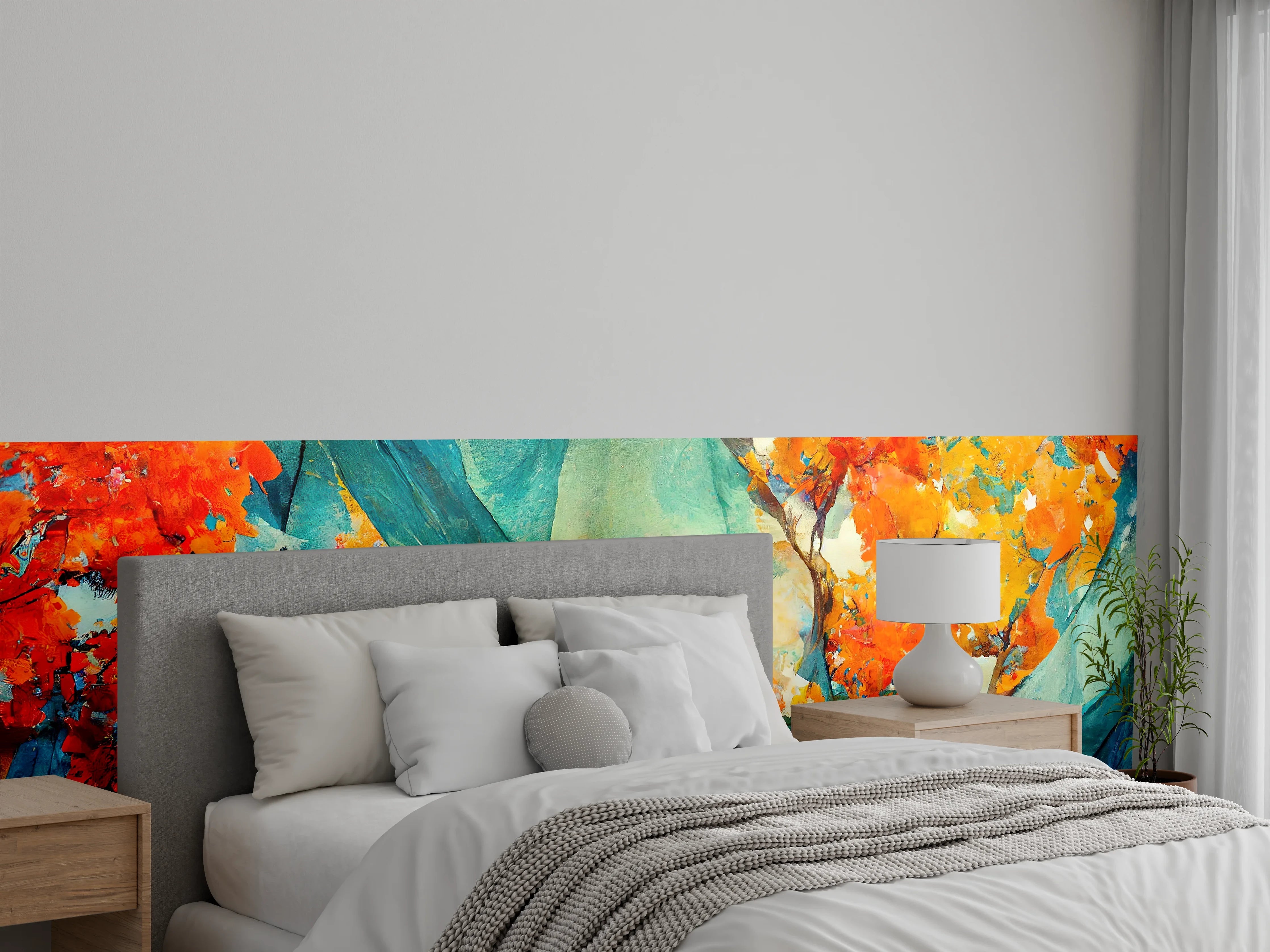 Wandverkleidung Schlafzimmer - Abstrakte Kunst - Frau im Wald