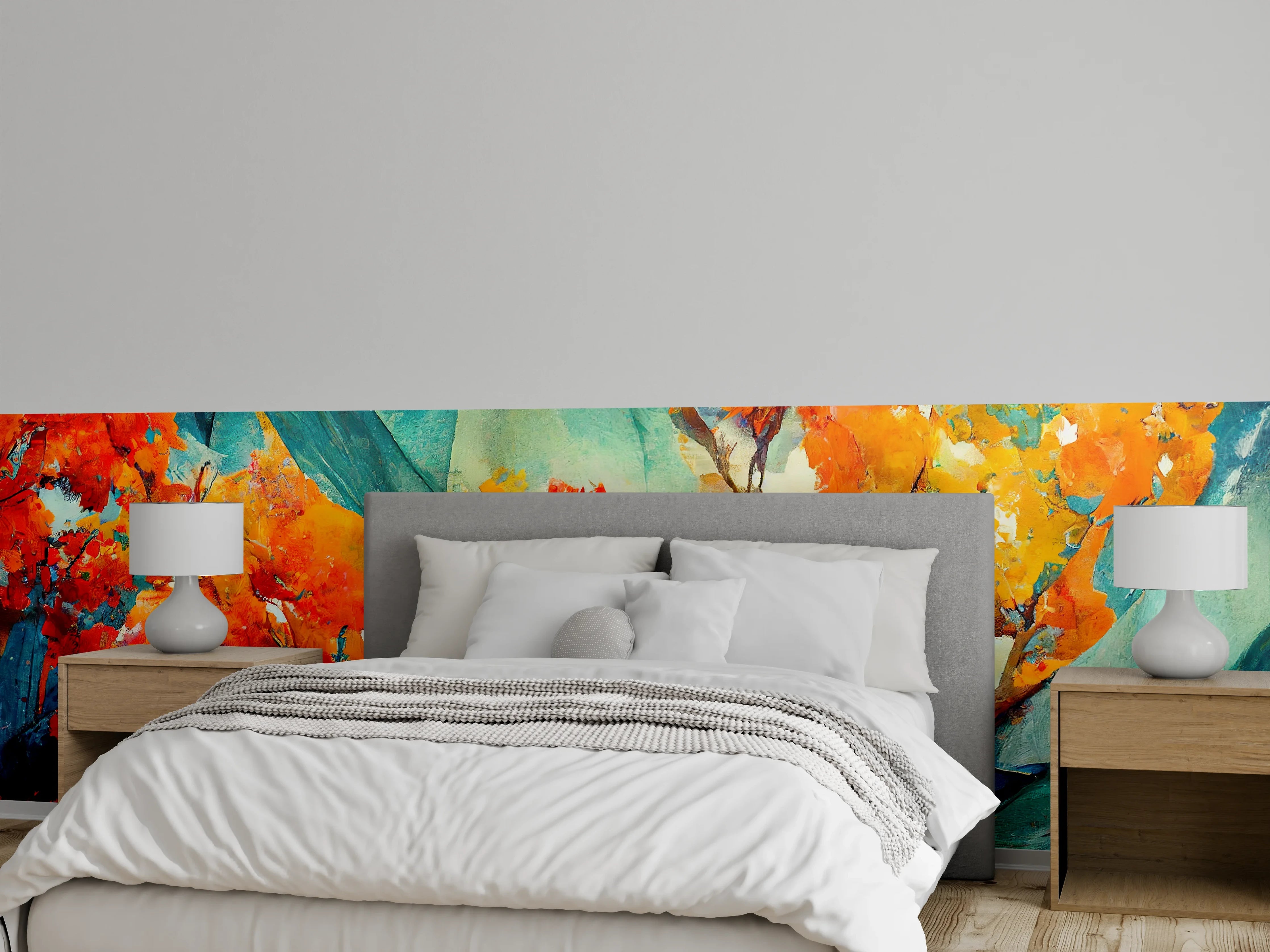 Wandverkleidung Schlafzimmer - Abstrakte Kunst - Frau im Wald