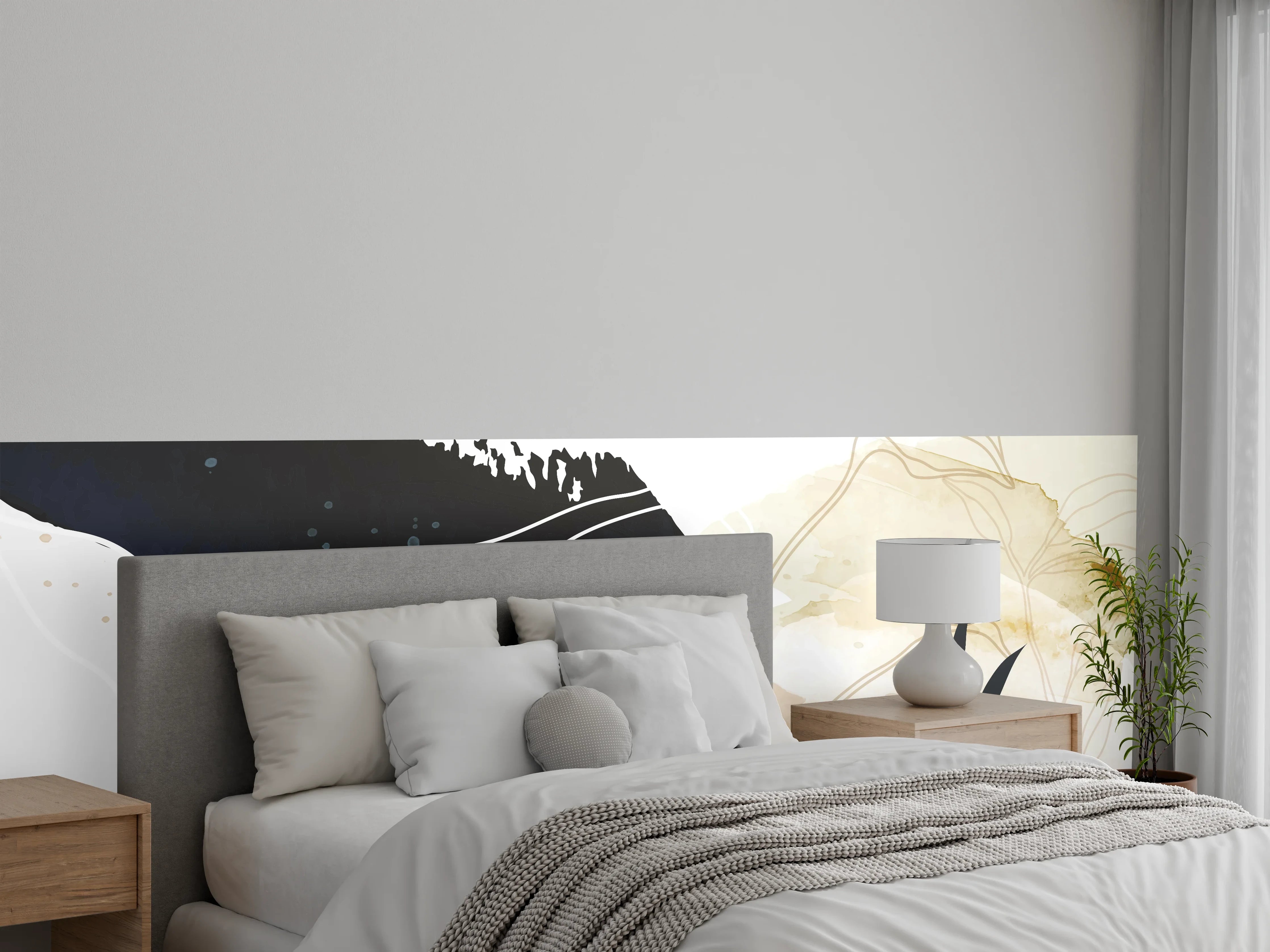 Wandverkleidung Schlafzimmer - Abstrakte Natur Kunst