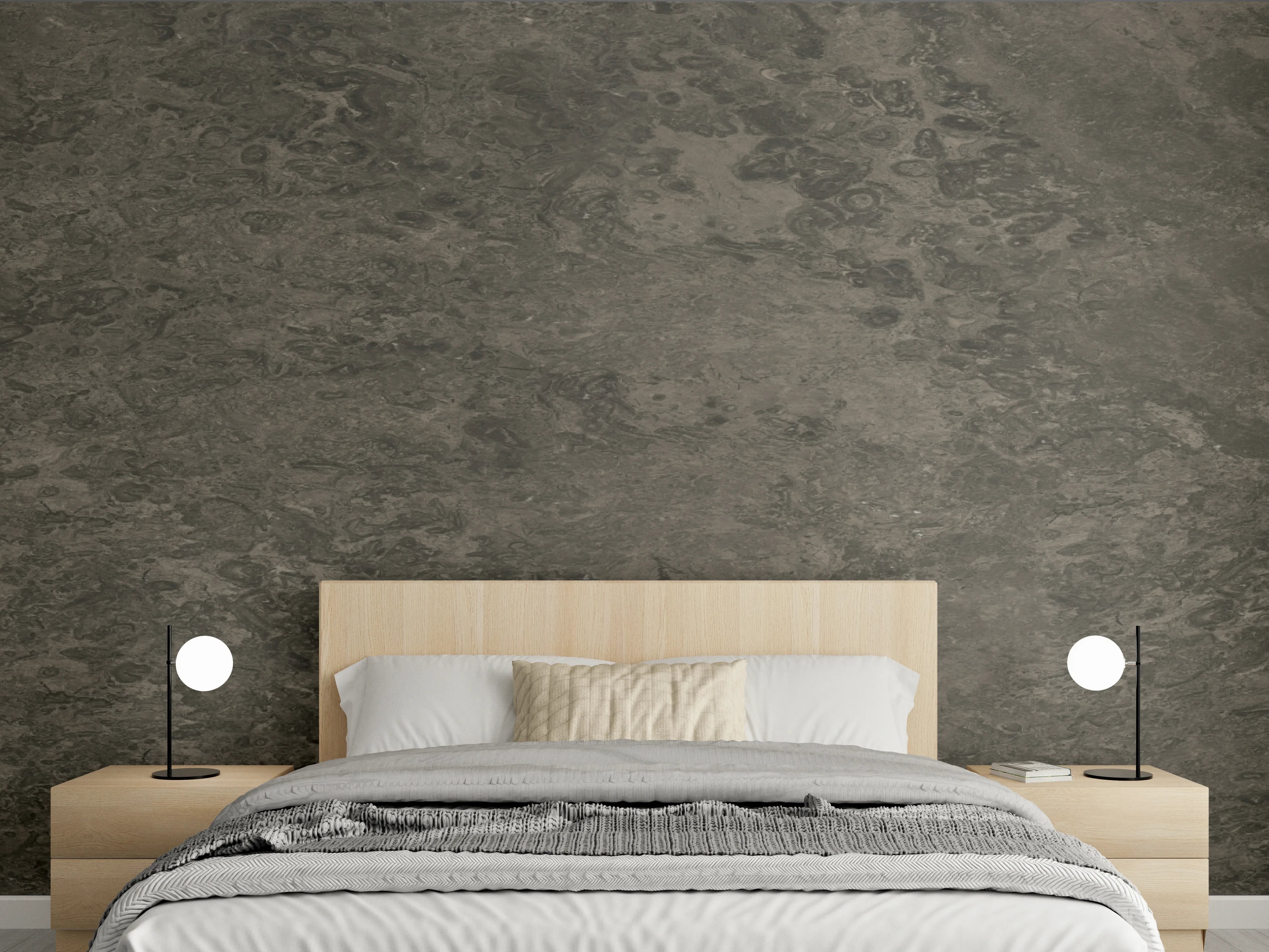 Wandverkleidung Schlafzimmer - Abstrakte Schwarz-Braune Textur