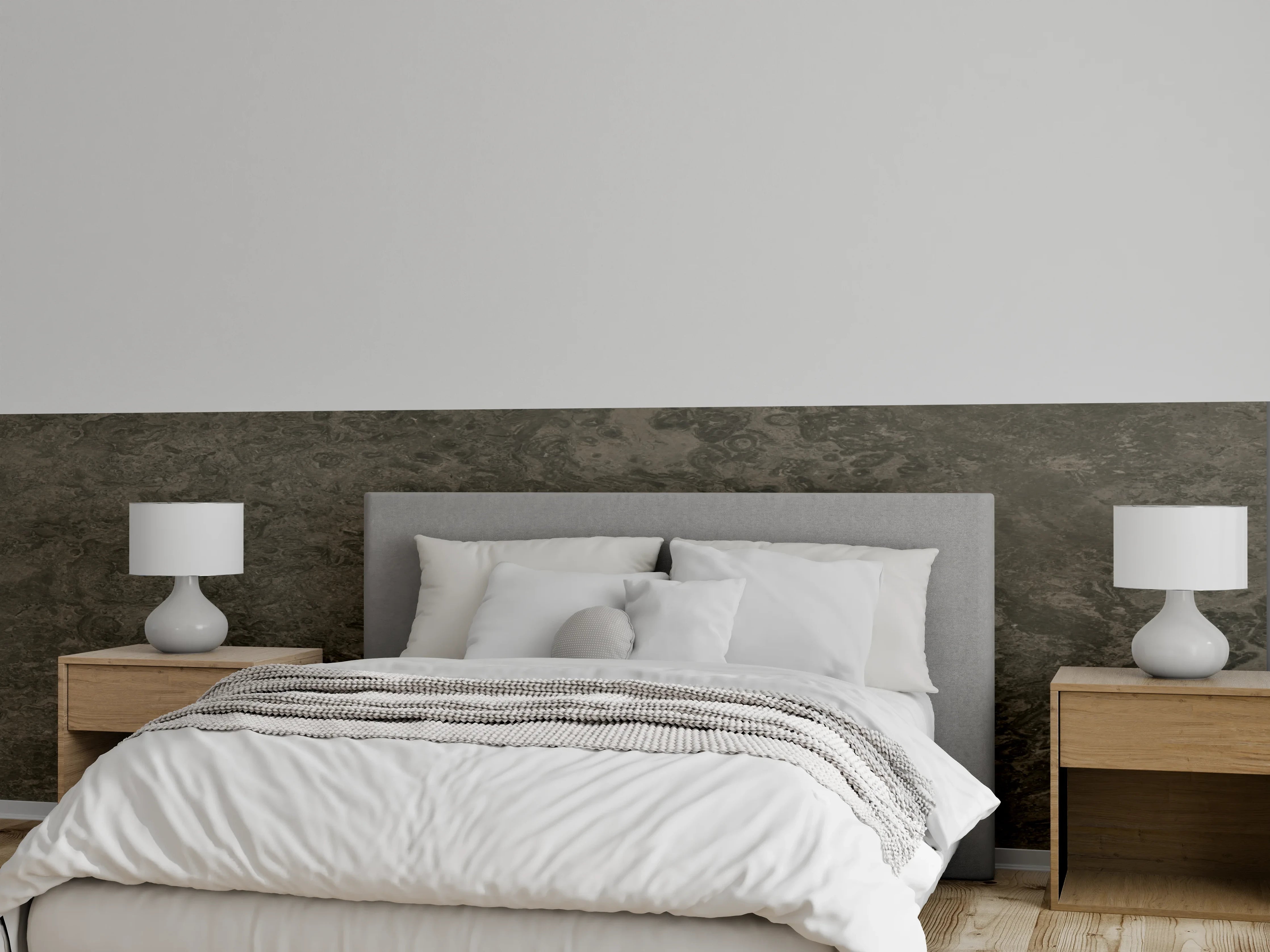 Wandverkleidung Schlafzimmer - Abstrakte Schwarz-Braune Textur