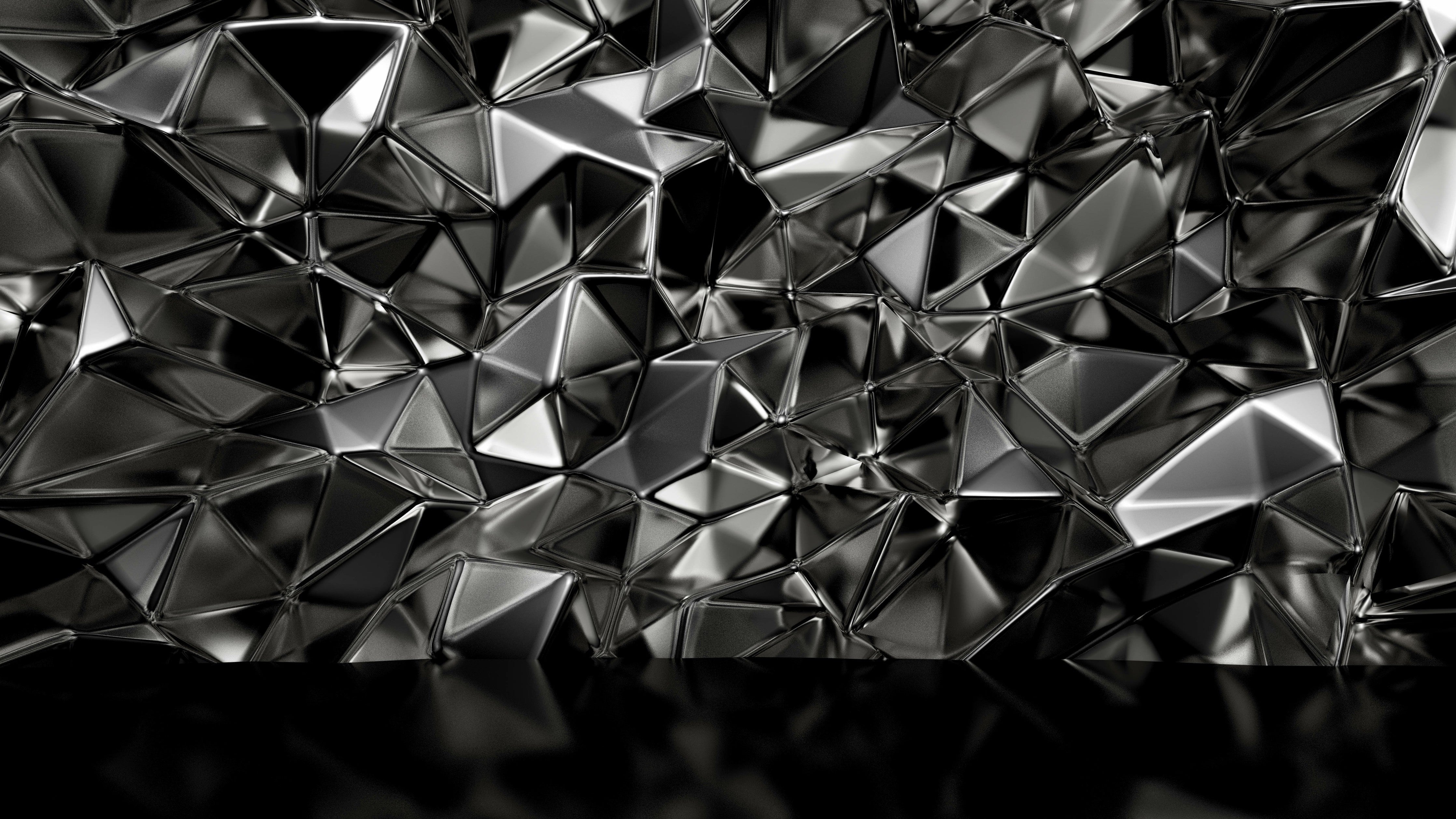 Wandverkleidung Schlafzimmer-Abstrakte metallische Polygon-Struktur