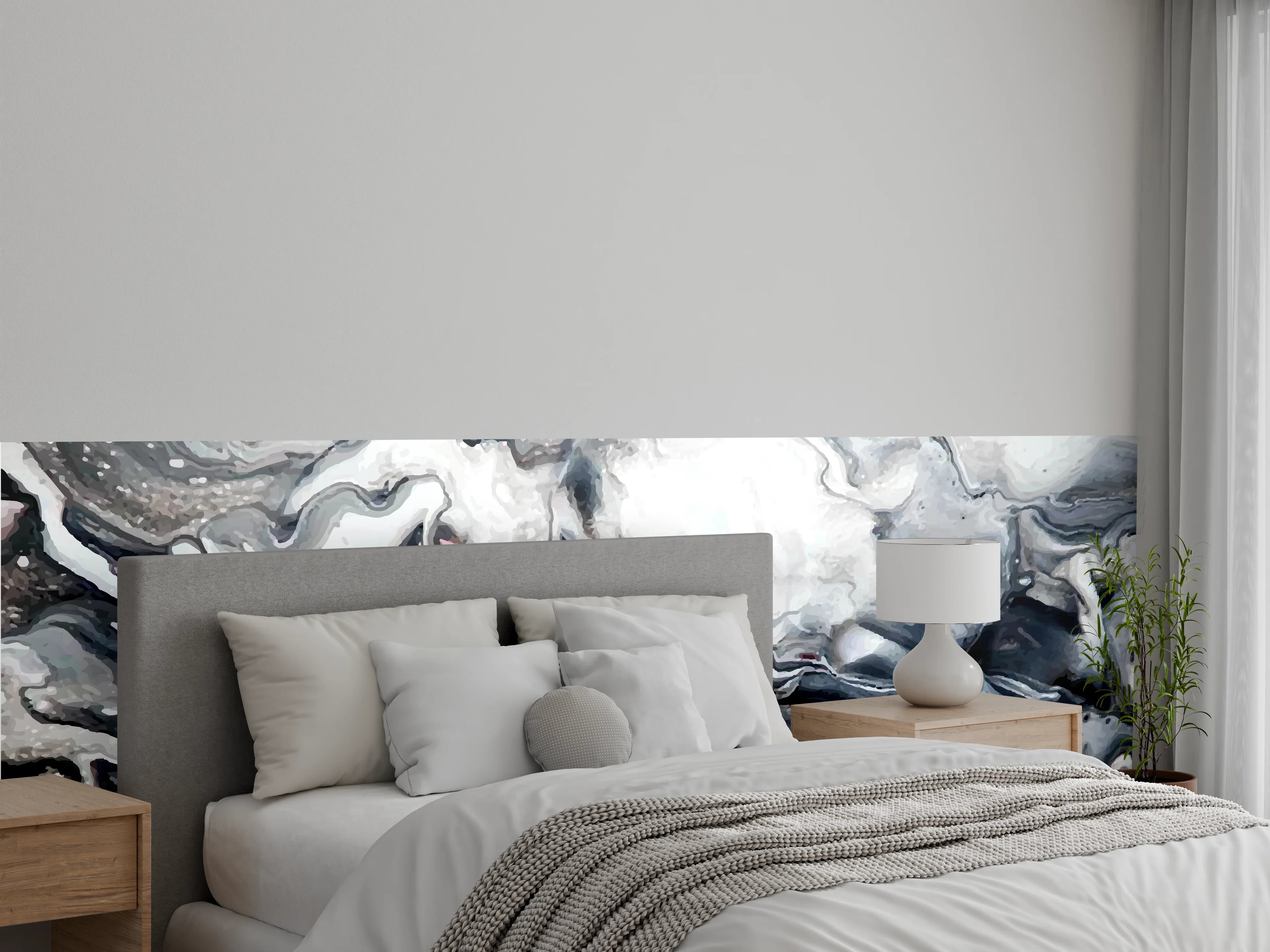 Wandverkleidung Schlafzimmer - Abstrakter Marmor