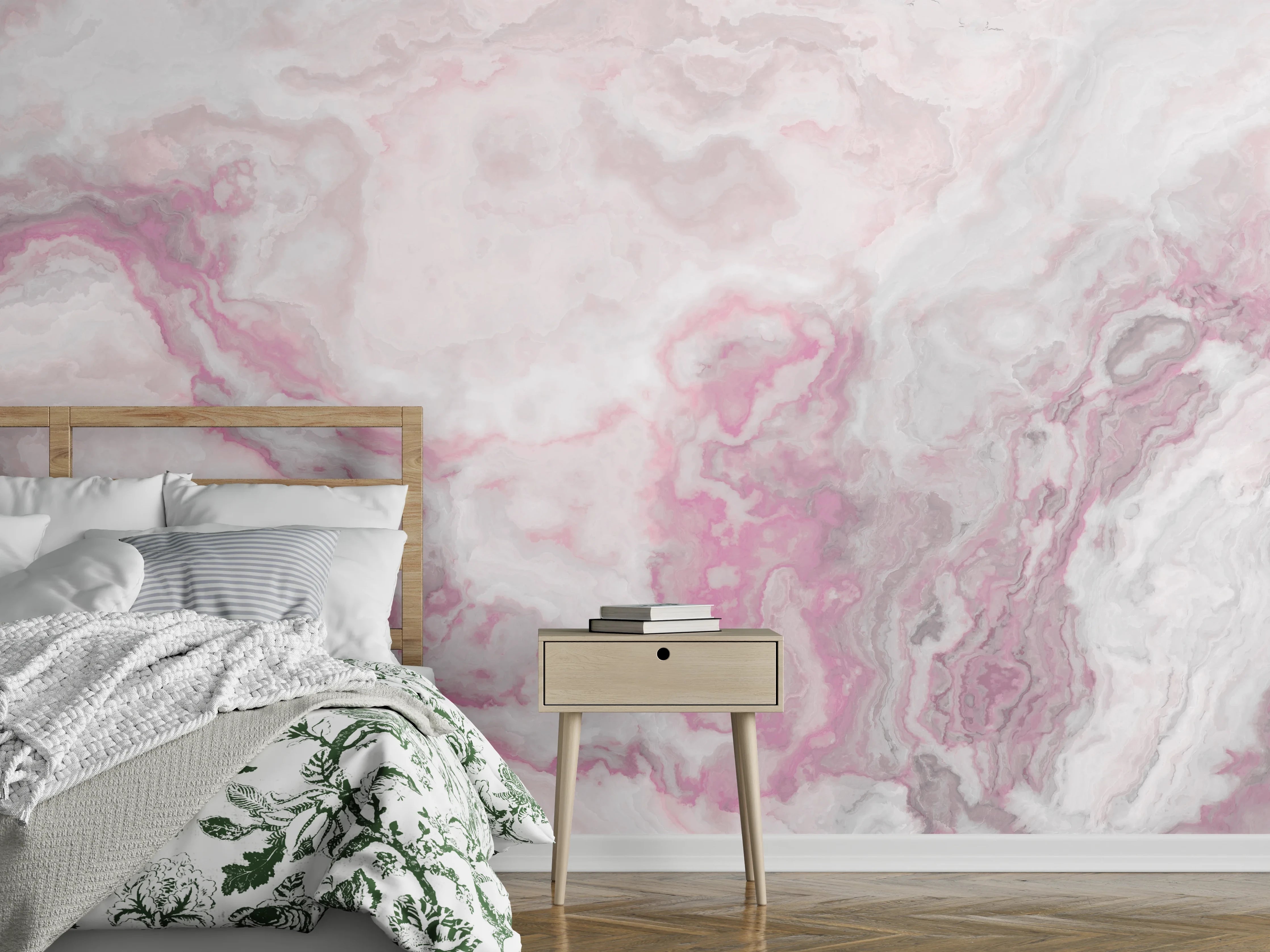 Wandverkleidung Schlafzimmer - Abstraktes Aquarell