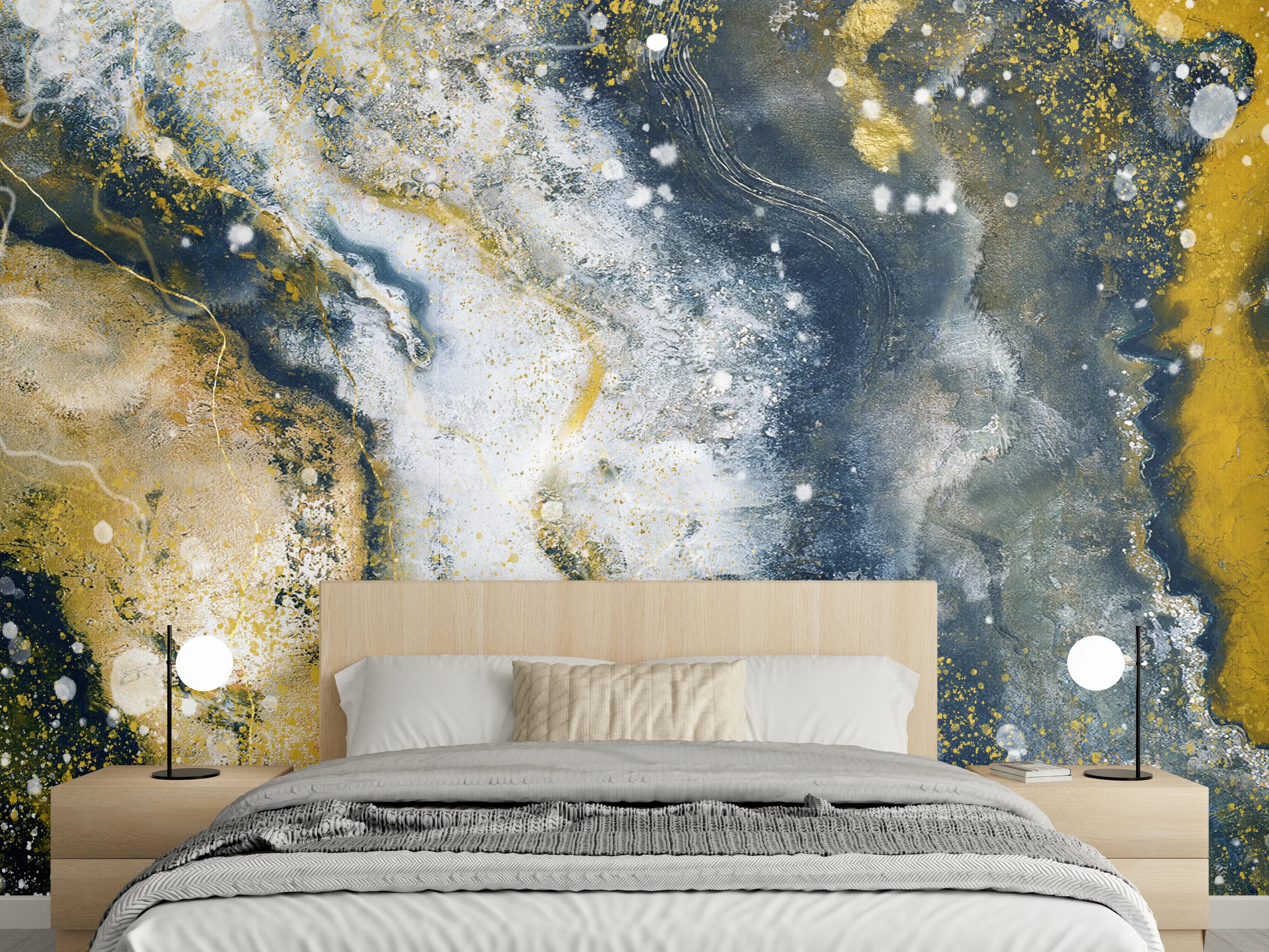 Wandverkleidung Schlafzimmer - Abstraktes Kunstwert - Flüssigkunst