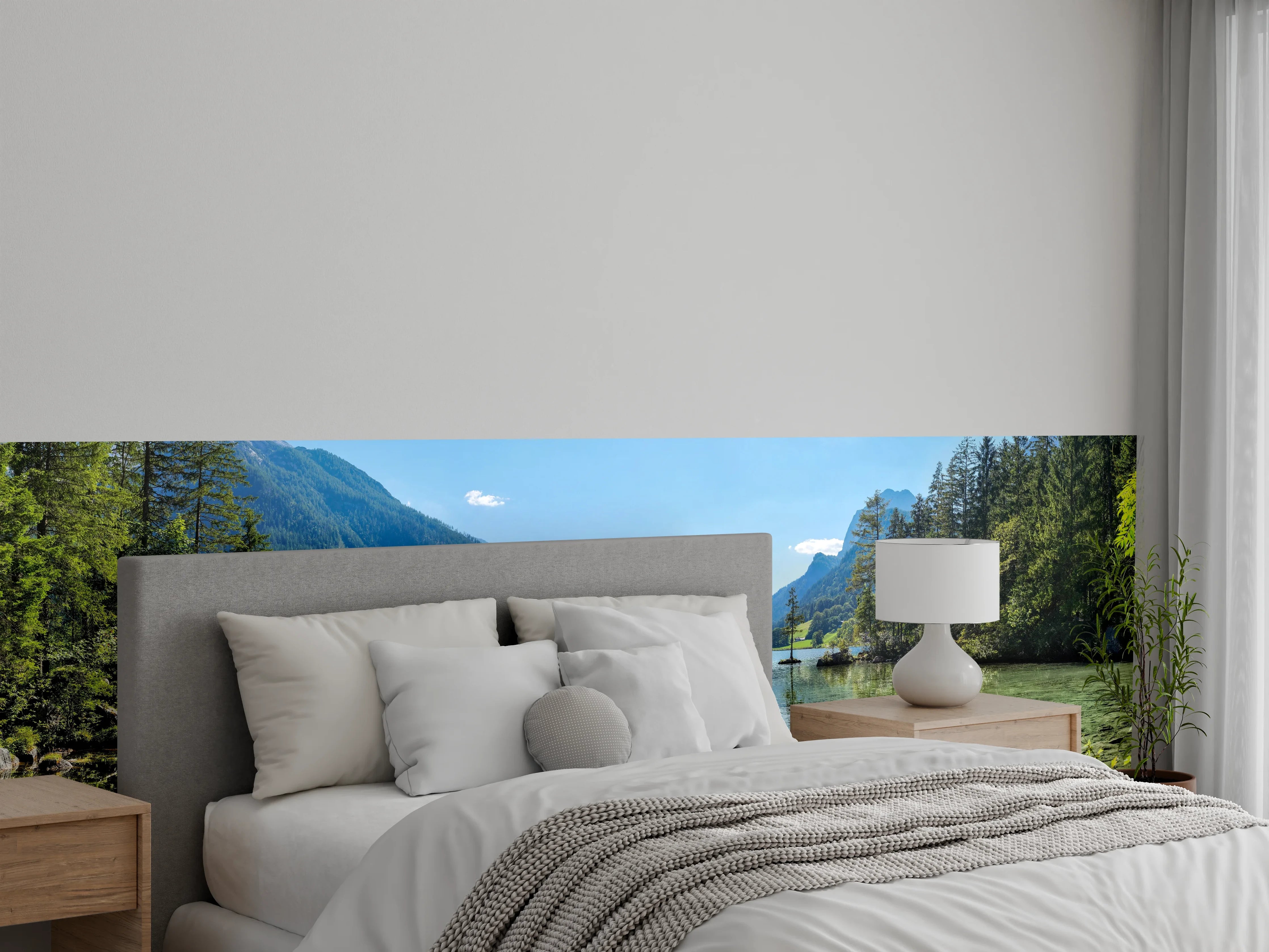 Wandverkleidung Schlafzimmer - Alpen Seeidylle – Natur Pur