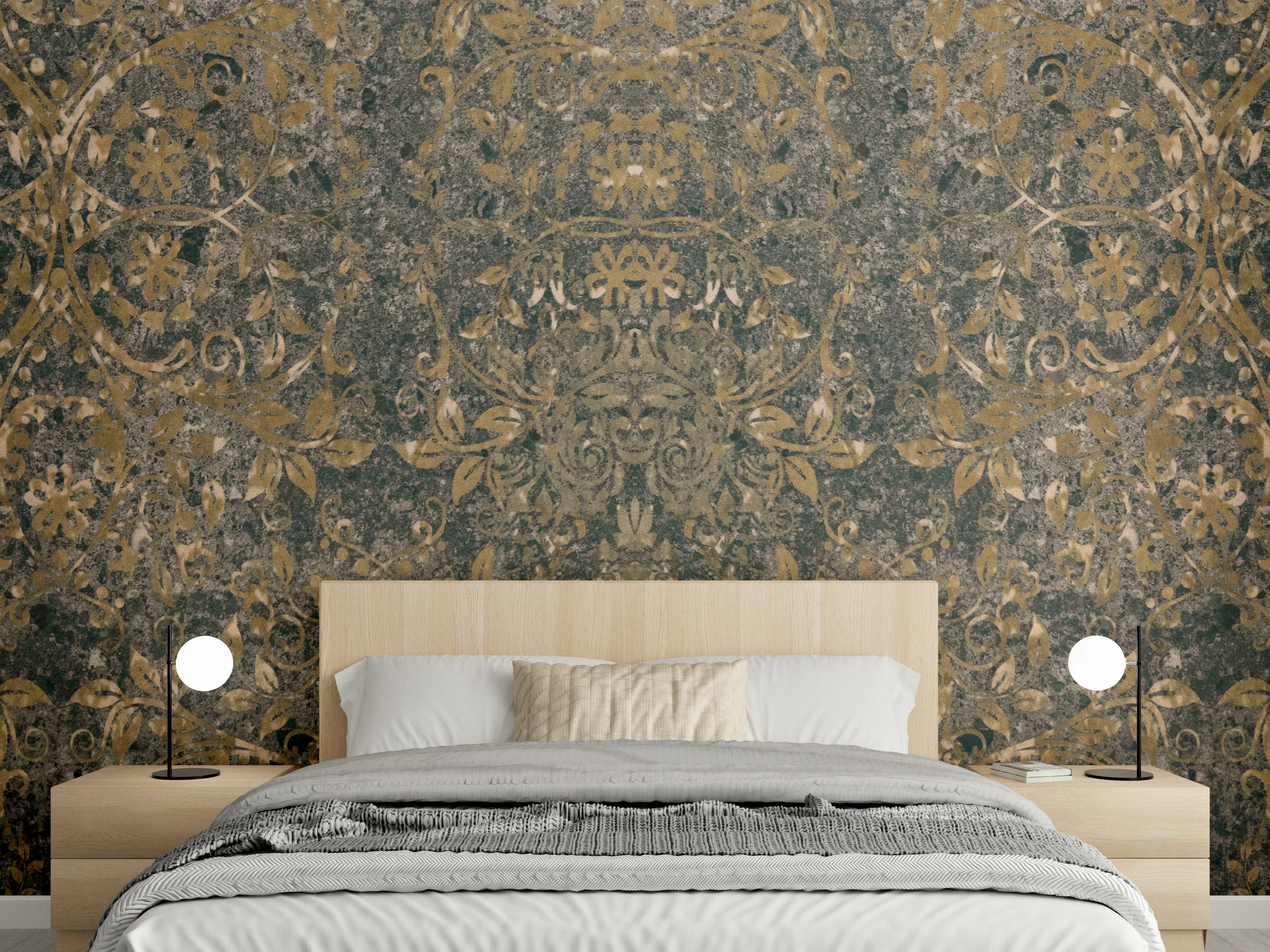 Wandverkleidung Schlafzimmer - Alt schwarze anthrazit Fliesenmuster