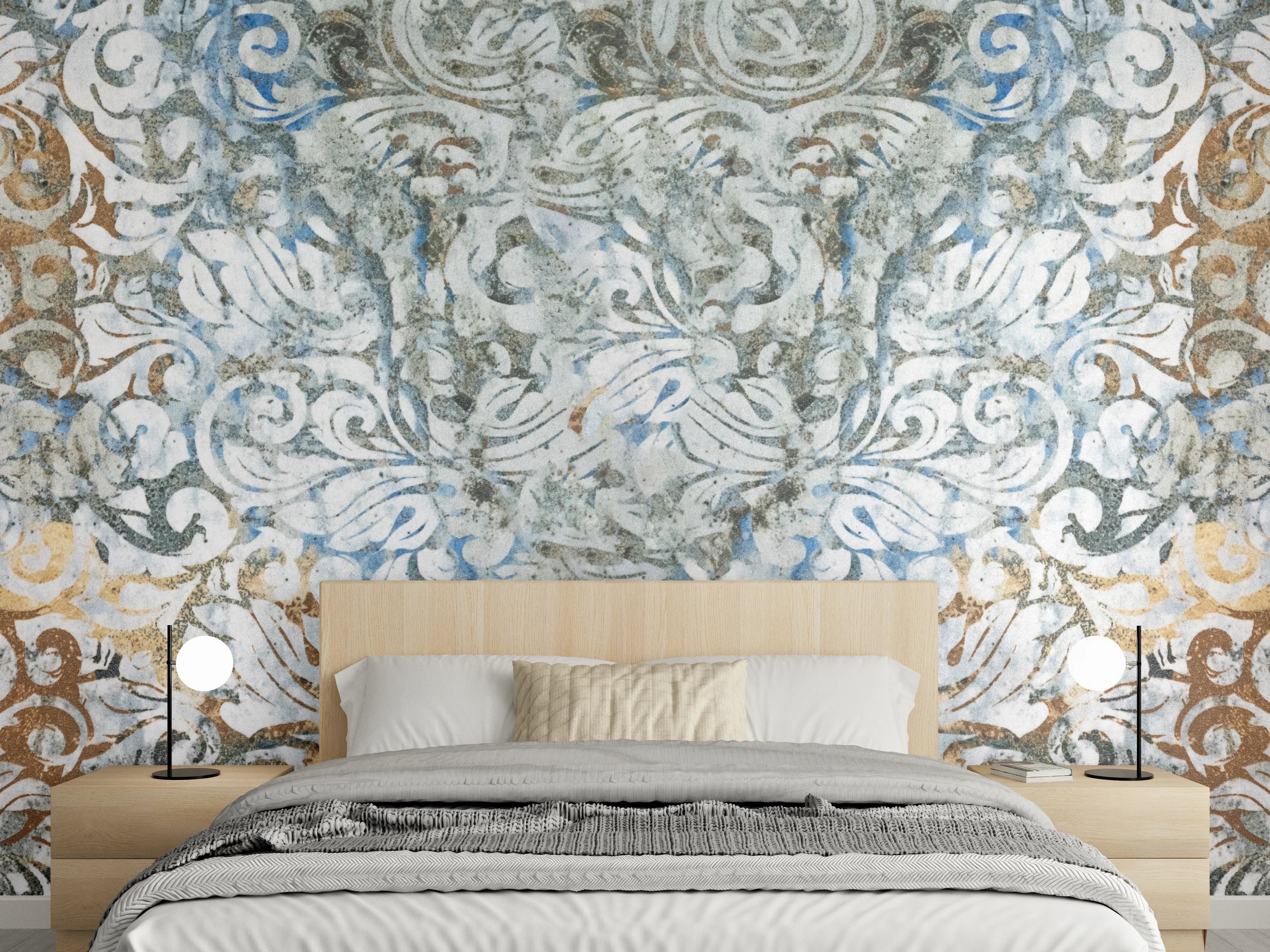 Wandverkleidung Schlafzimmer - Alte Abstrakte Vintage Shabby Retro Stein Mosaik