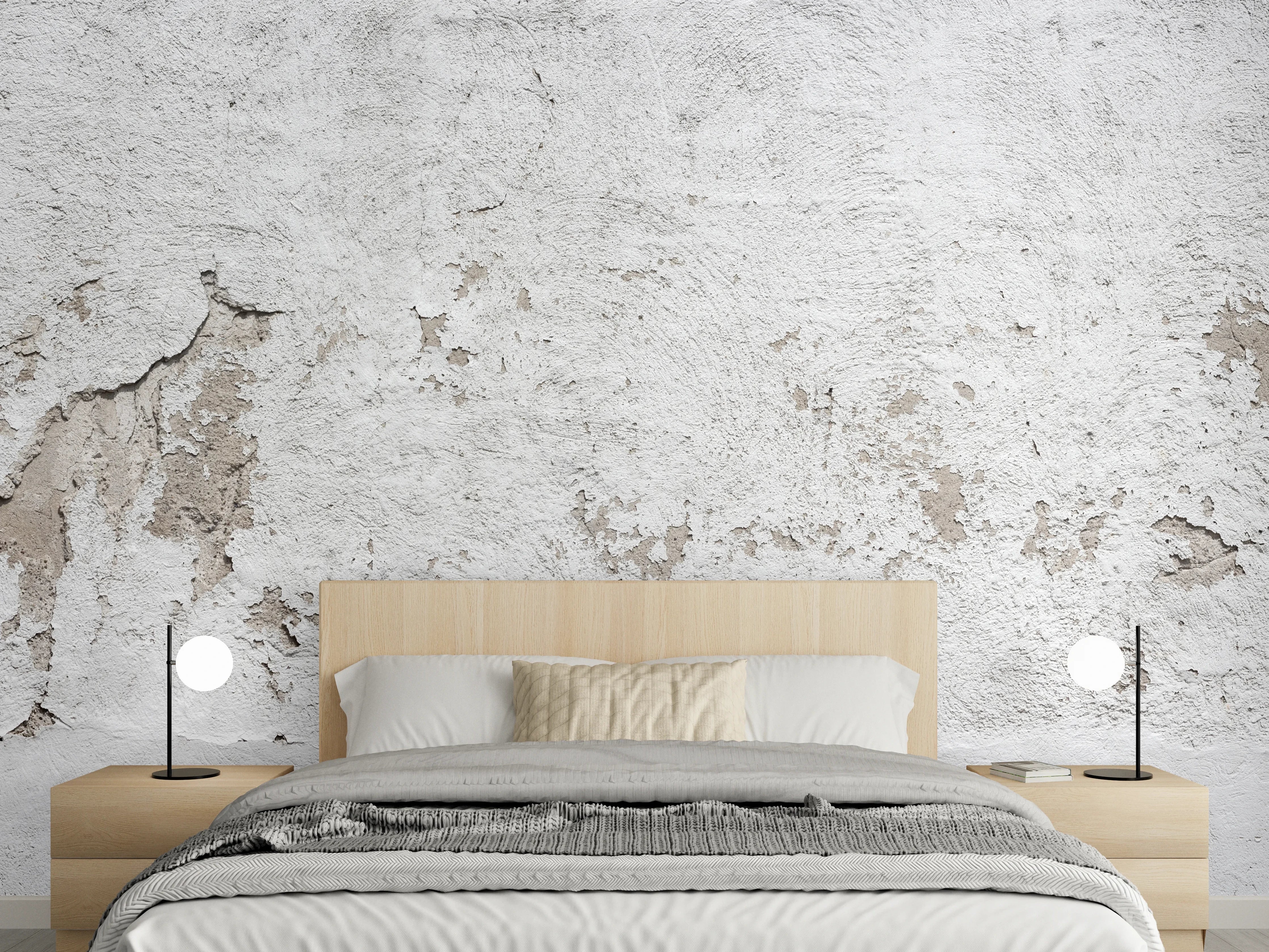 Wandverkleidung Schlafzimmer - Alte Mauer mit abblätterndem Putz