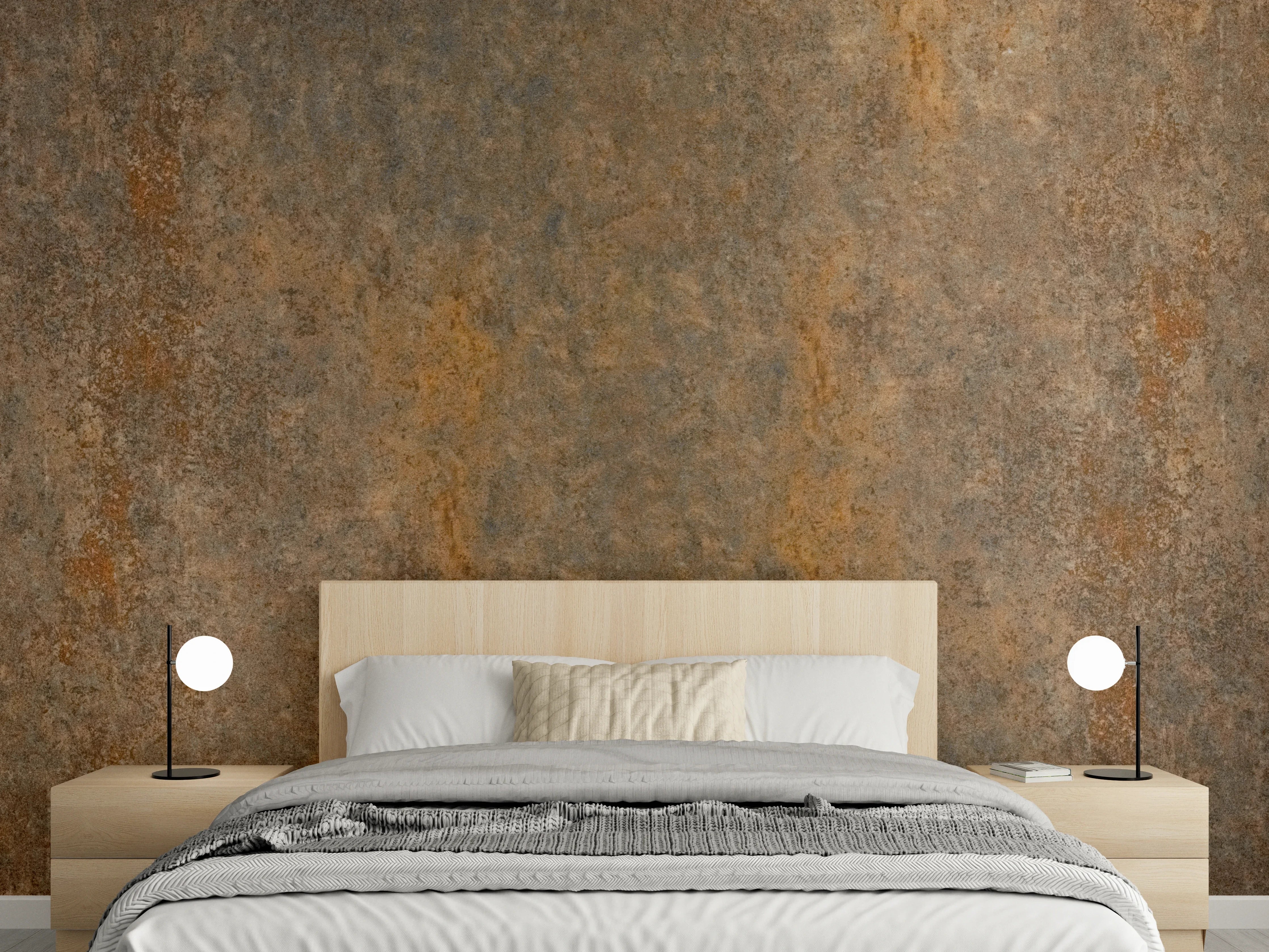 Wandverkleidung Schlafzimmer - Alte rostige Metallplatte