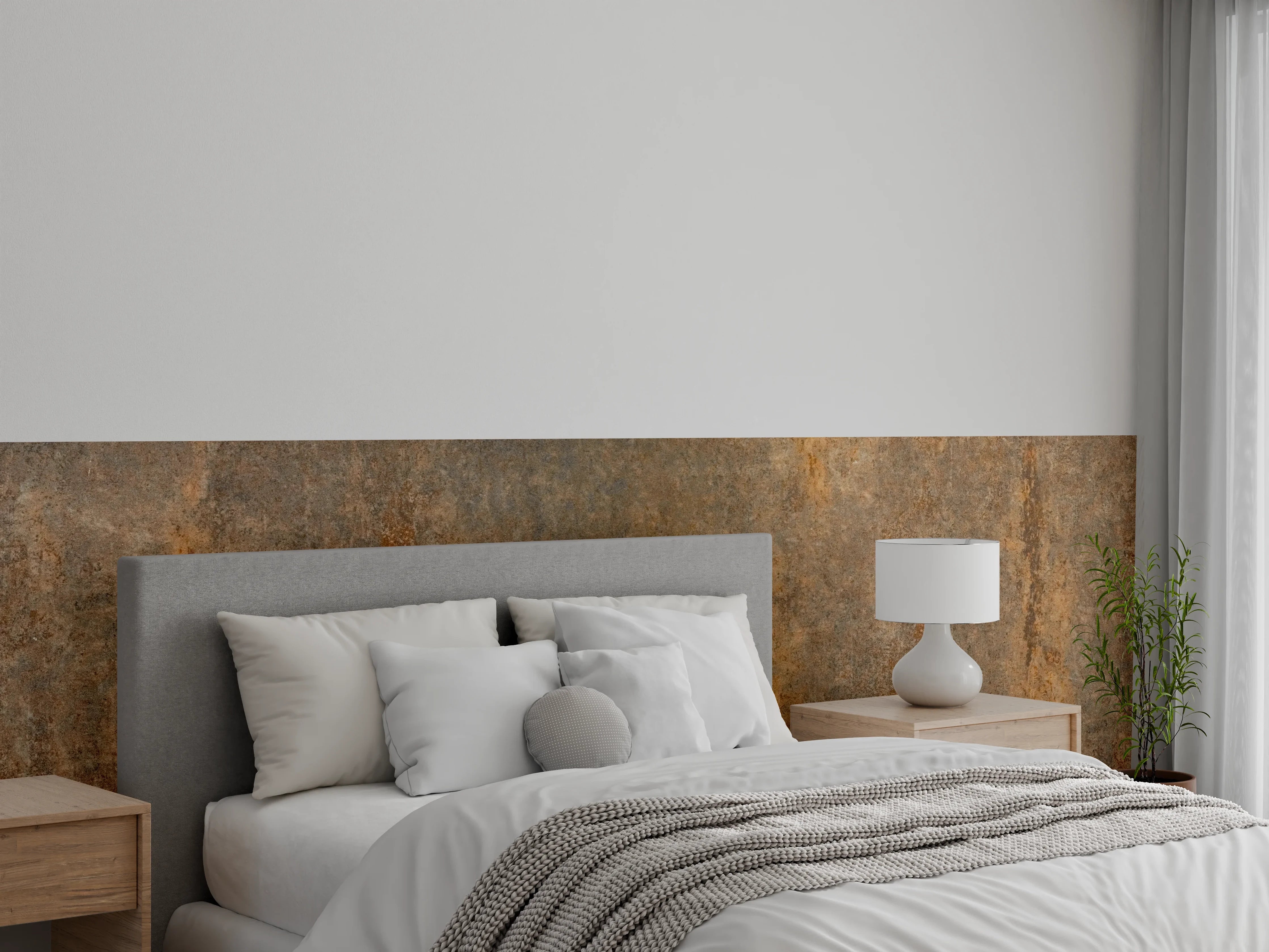 Wandverkleidung Schlafzimmer - Alte rostige Metallplatte