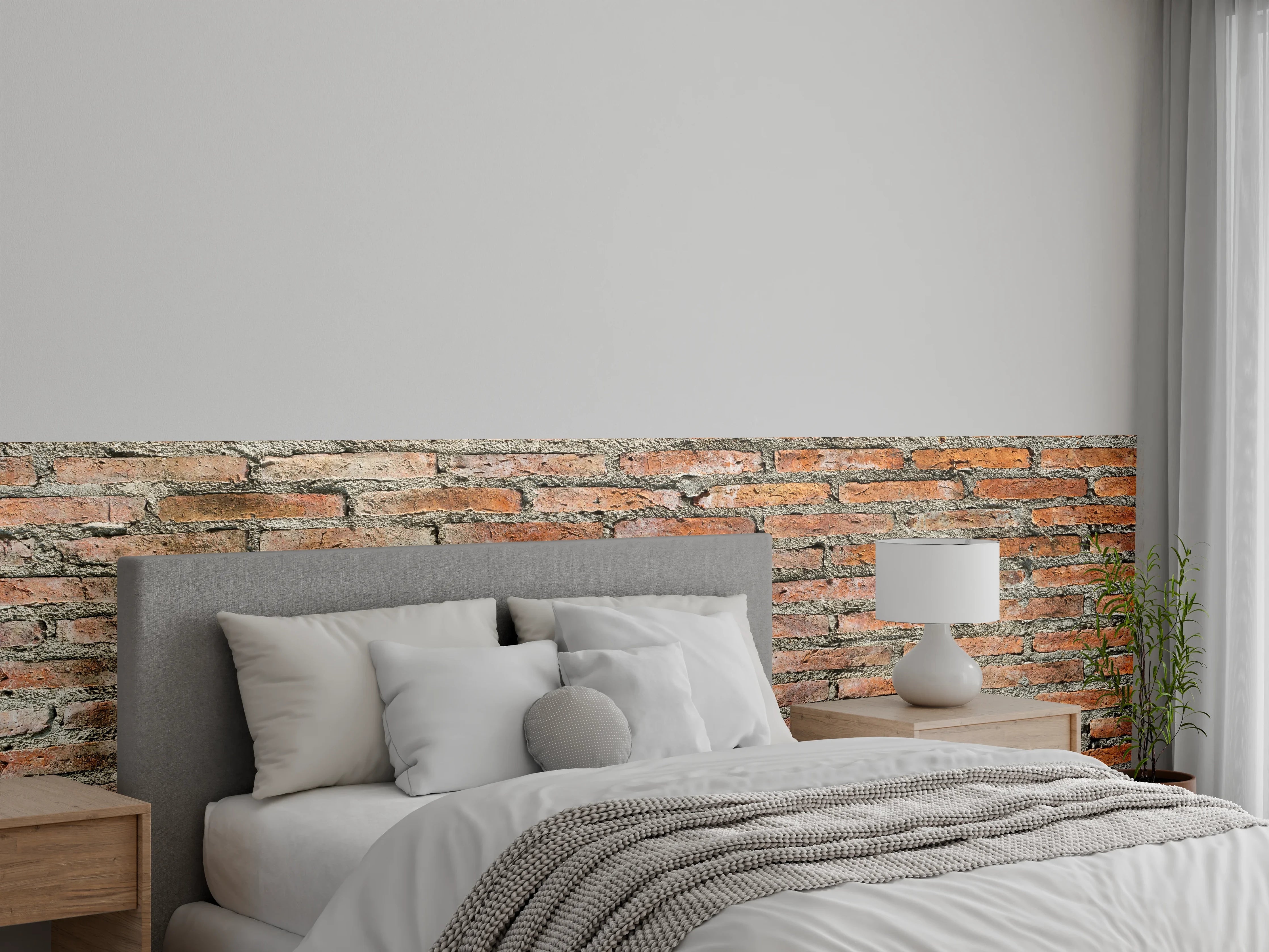 Wandverkleidung Schlafzimmer - Alter Backstein - Textur