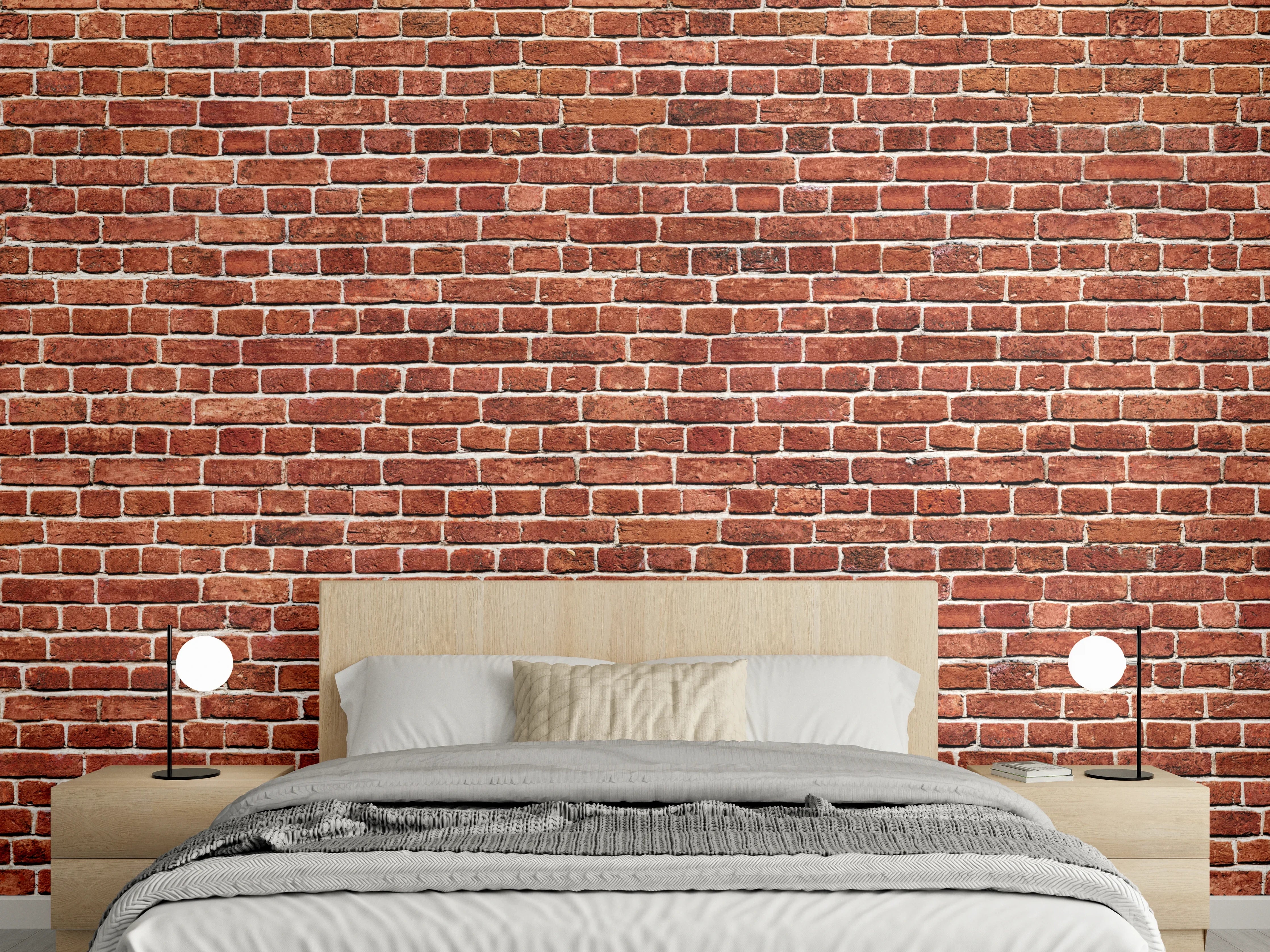 Wandverkleidung Schlafzimmer - Alter rote Backsteinmauer