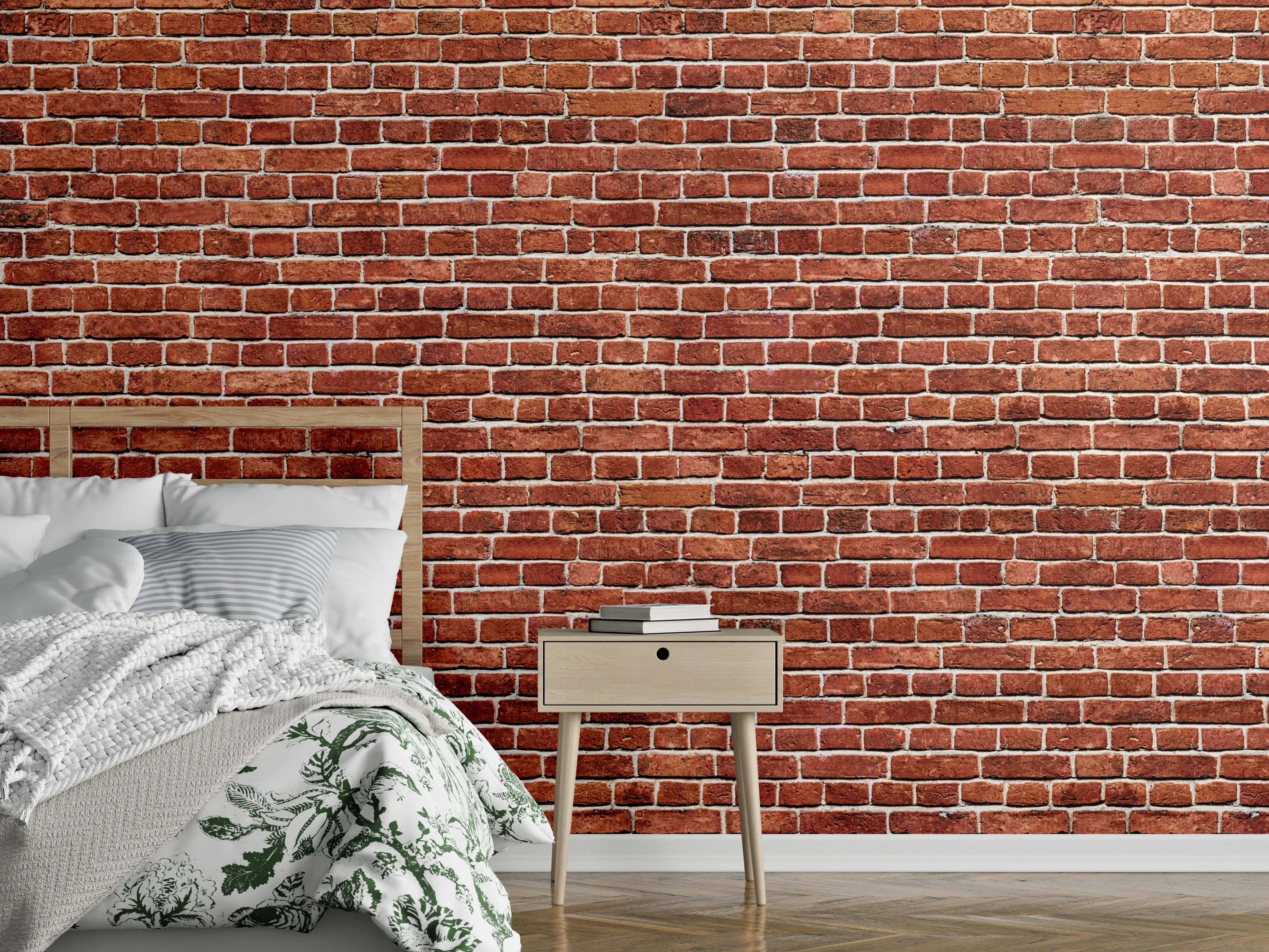 Wandverkleidung Schlafzimmer - Alter rote Backsteinmauer