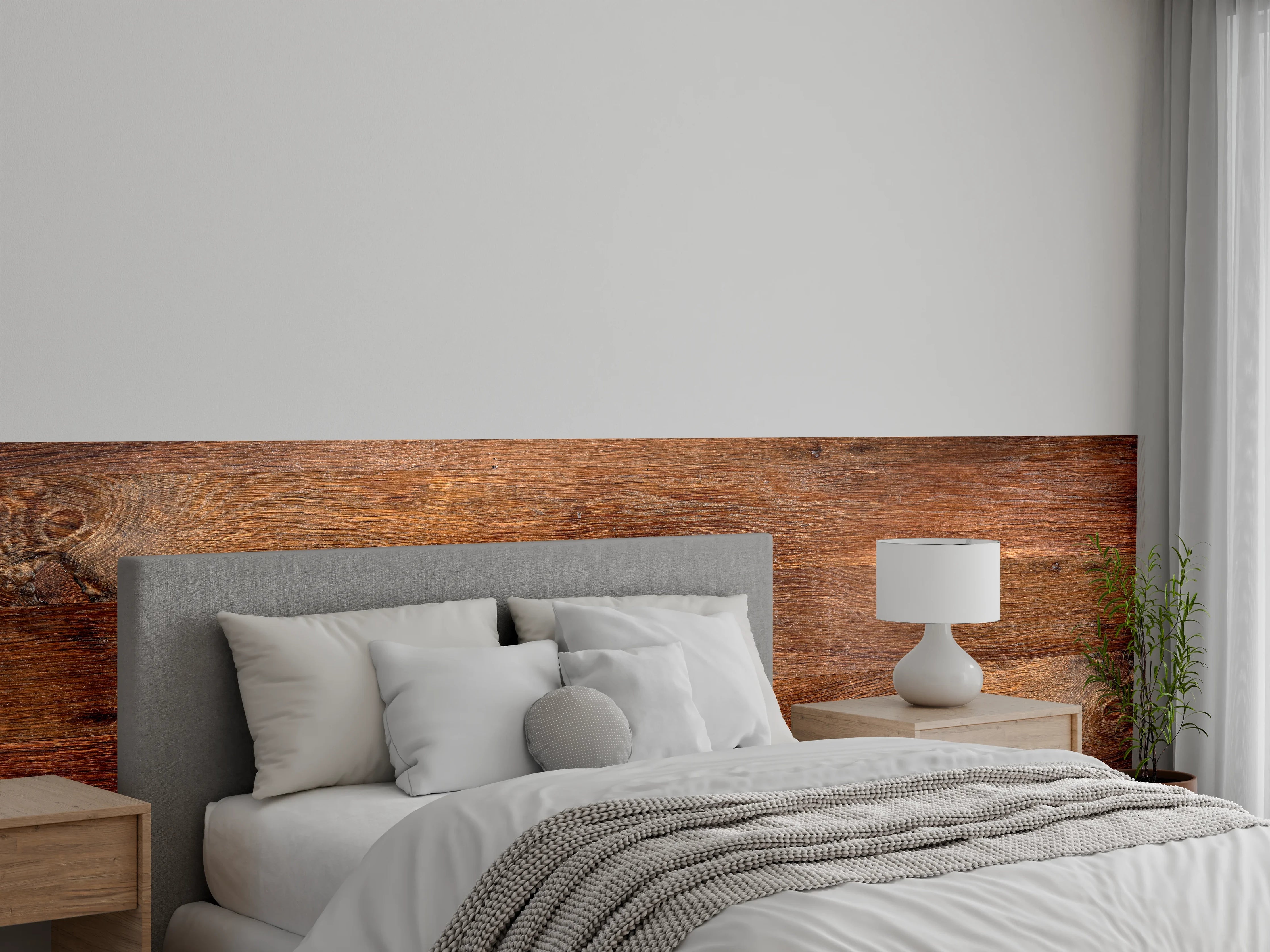 Wandverkleidung Schlafzimmer - Altes Eichenholz