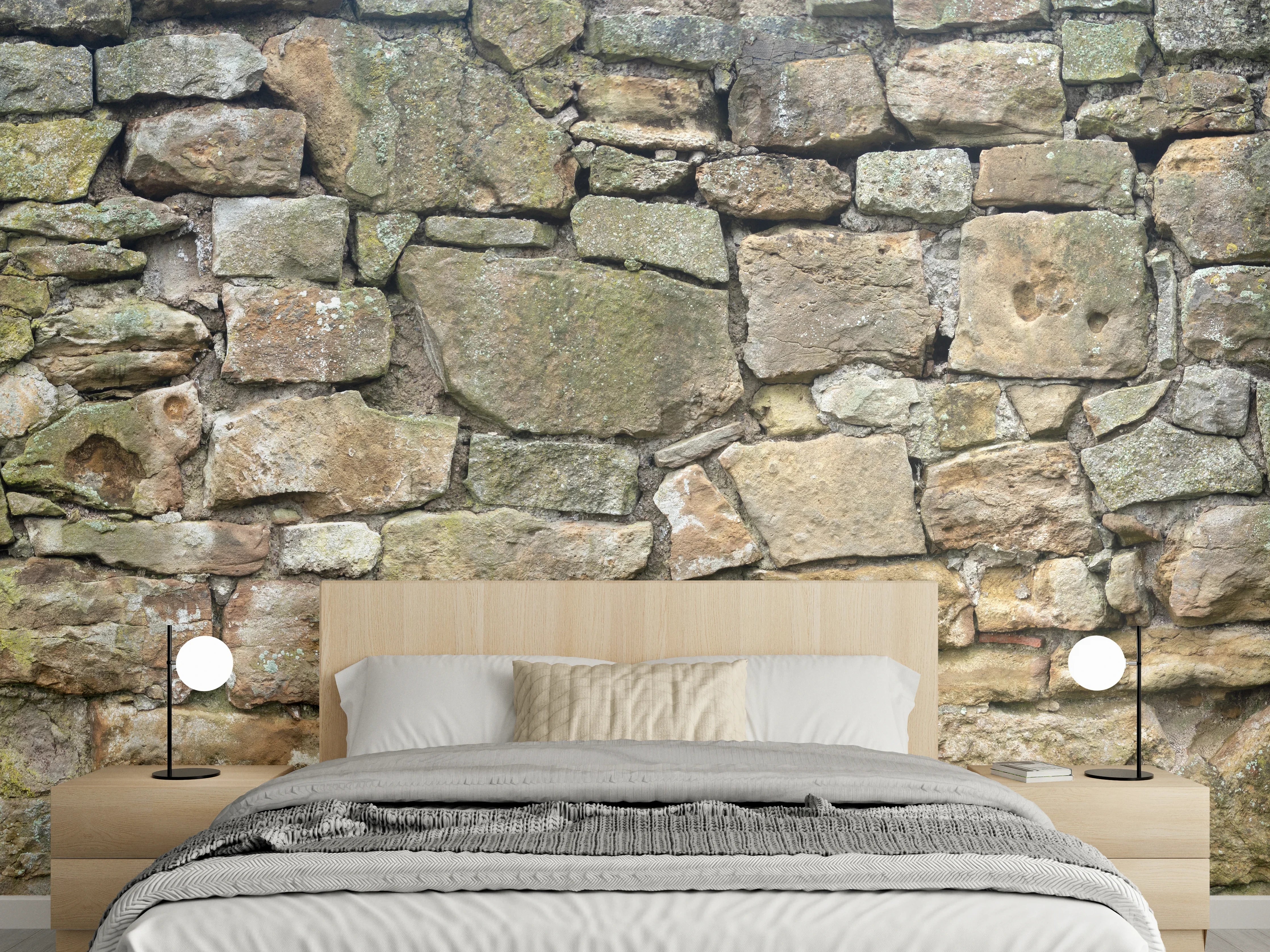 Wandverkleidung Schlafzimmer - Altes Mauerwerk