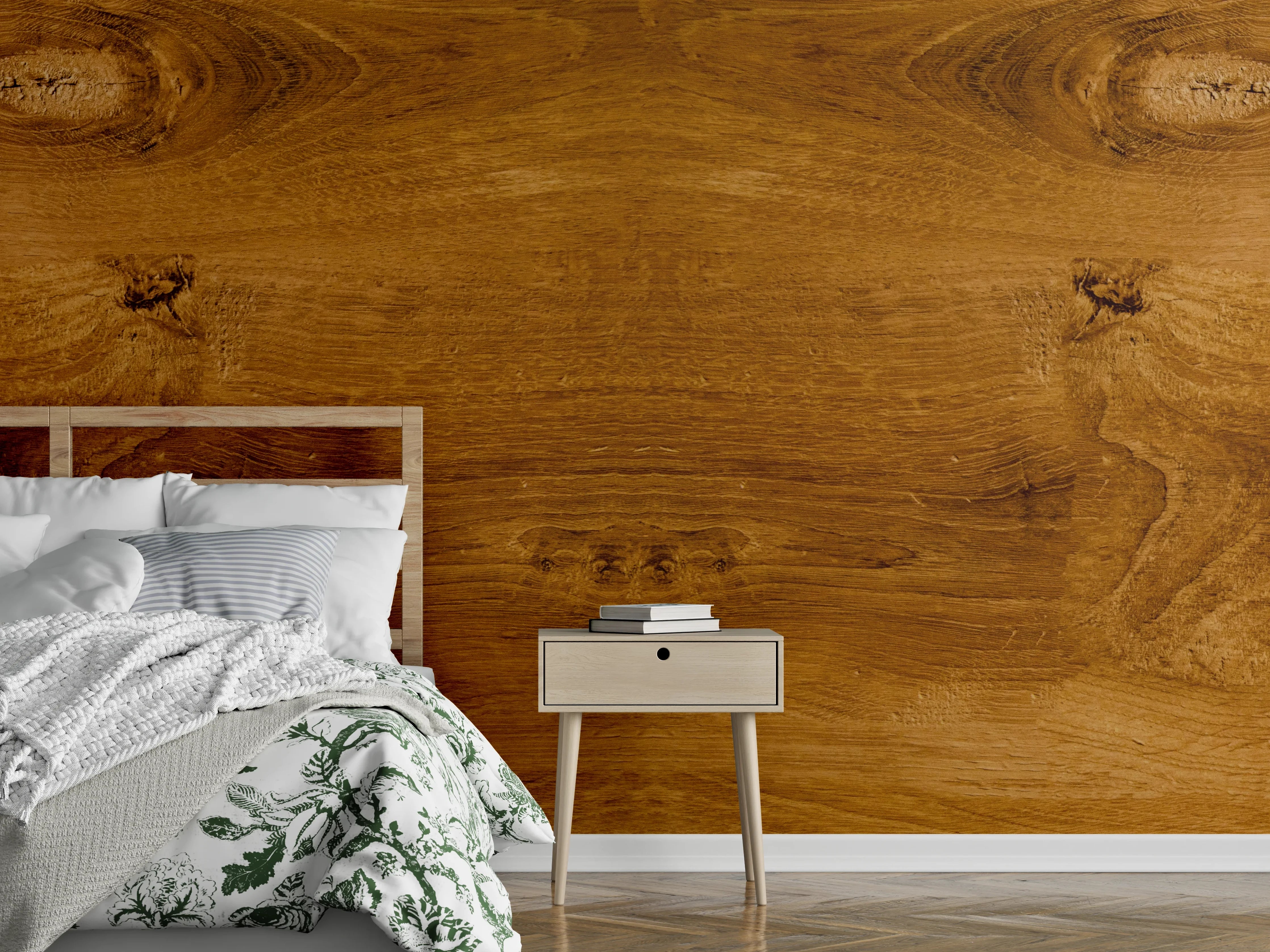 Wandverkleidung Schlafzimmer - Altes rustikales Holz Textur