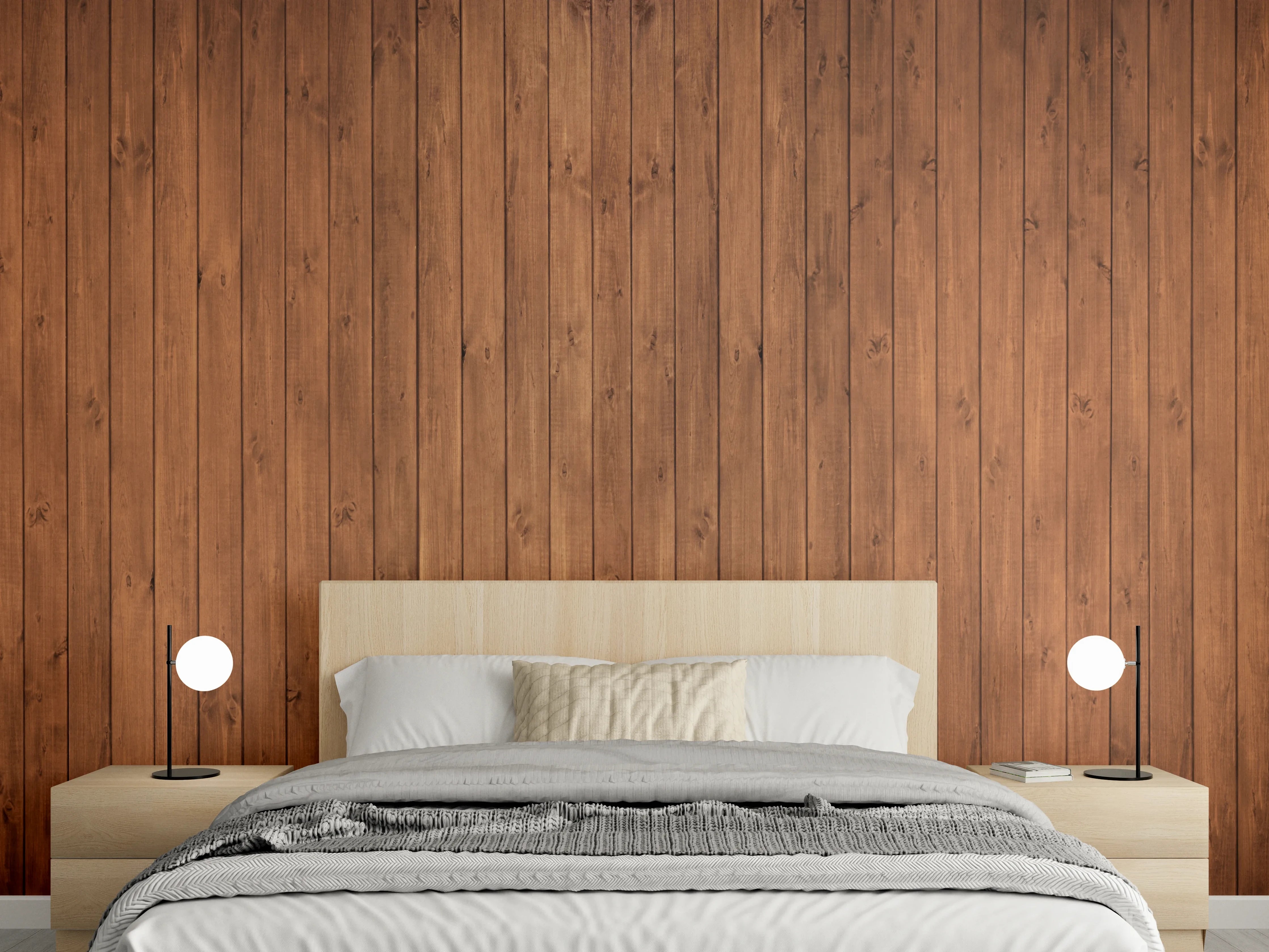 Wandverkleidung Schlafzimmer - Altholz Textur Braun Hintergrund