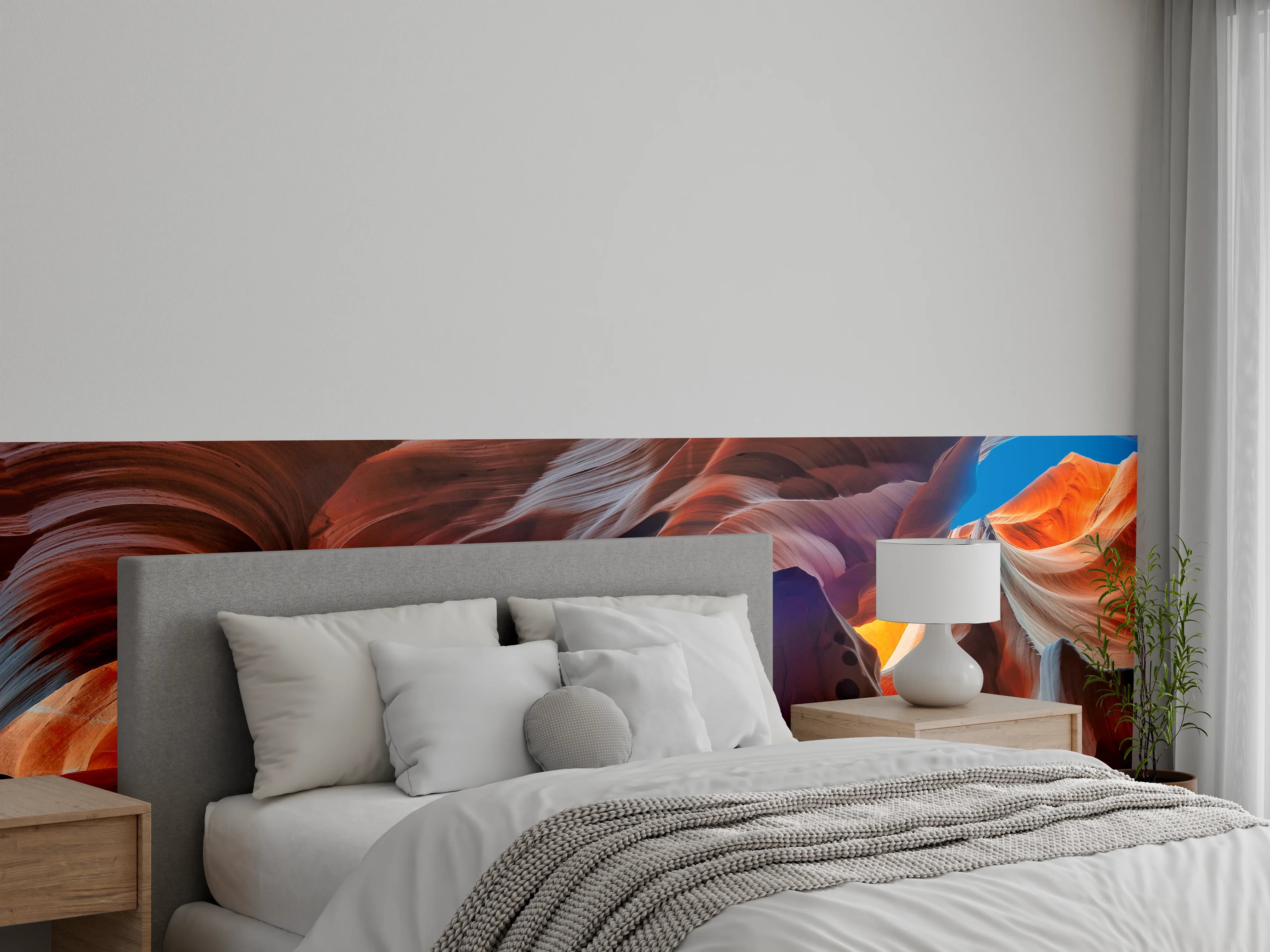Wandverkleidung Schlafzimmer - Antelope Canyon Himmelblick Panorama