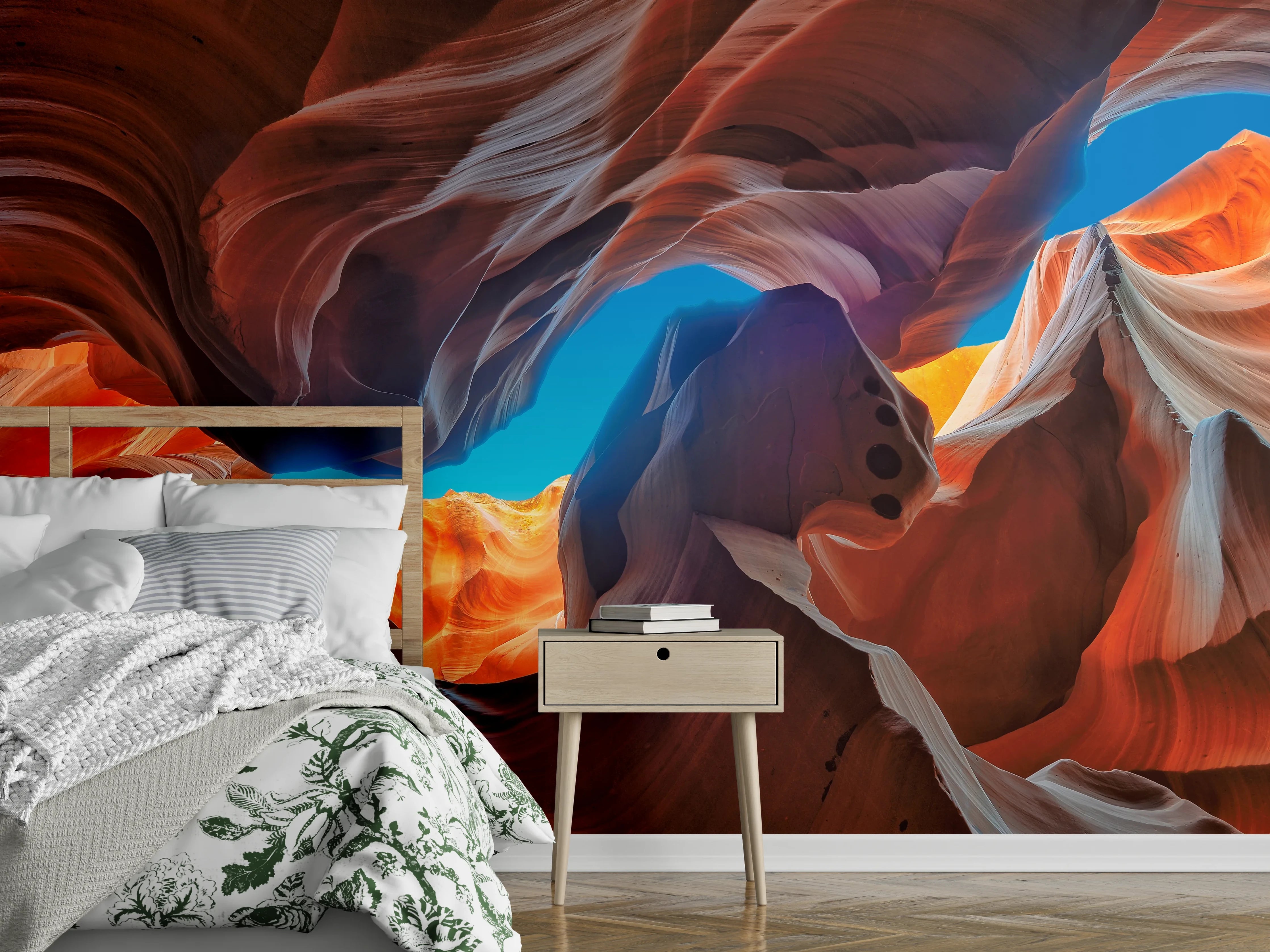 Wandverkleidung Schlafzimmer - Antelope Canyon Himmelblick Panorama