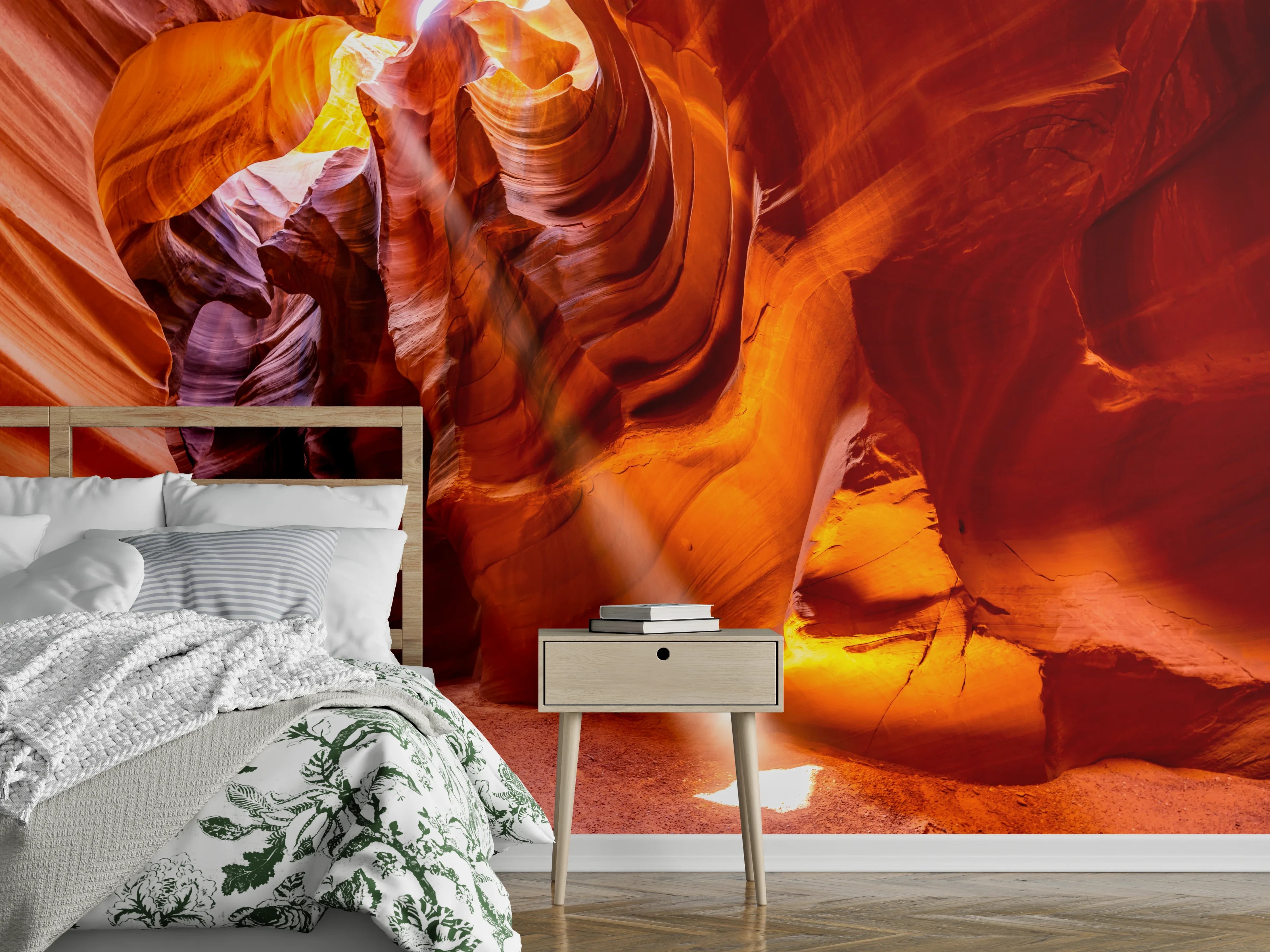 Wandverkleidung Schlafzimmer - Antelope Canyon Sonnenstrahlen Naturfoto
